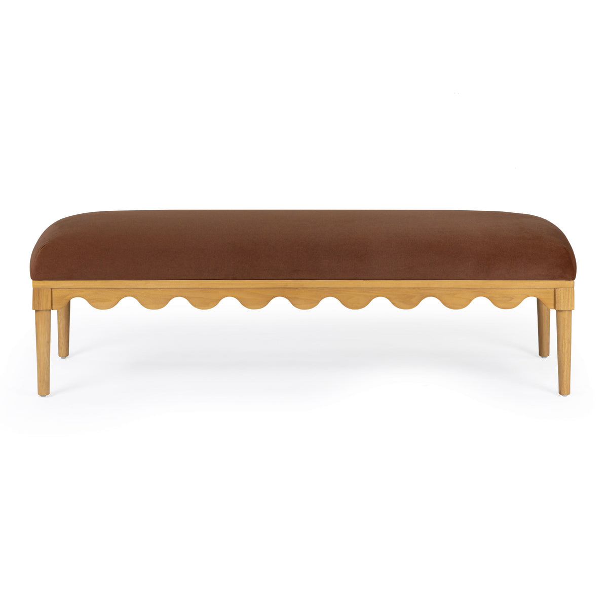 Oodle 56.5" Bronze Performance Vegan Mohair Bench by TOV Furniture – photo 1 of 5