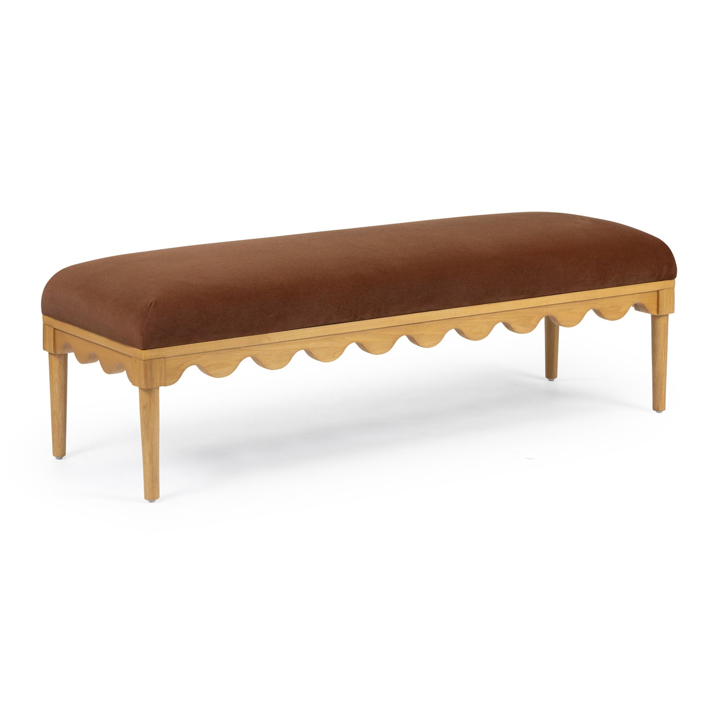 Oodle 56.5" Performance Vegan Mohair Bench Bronze by Tov Furniture