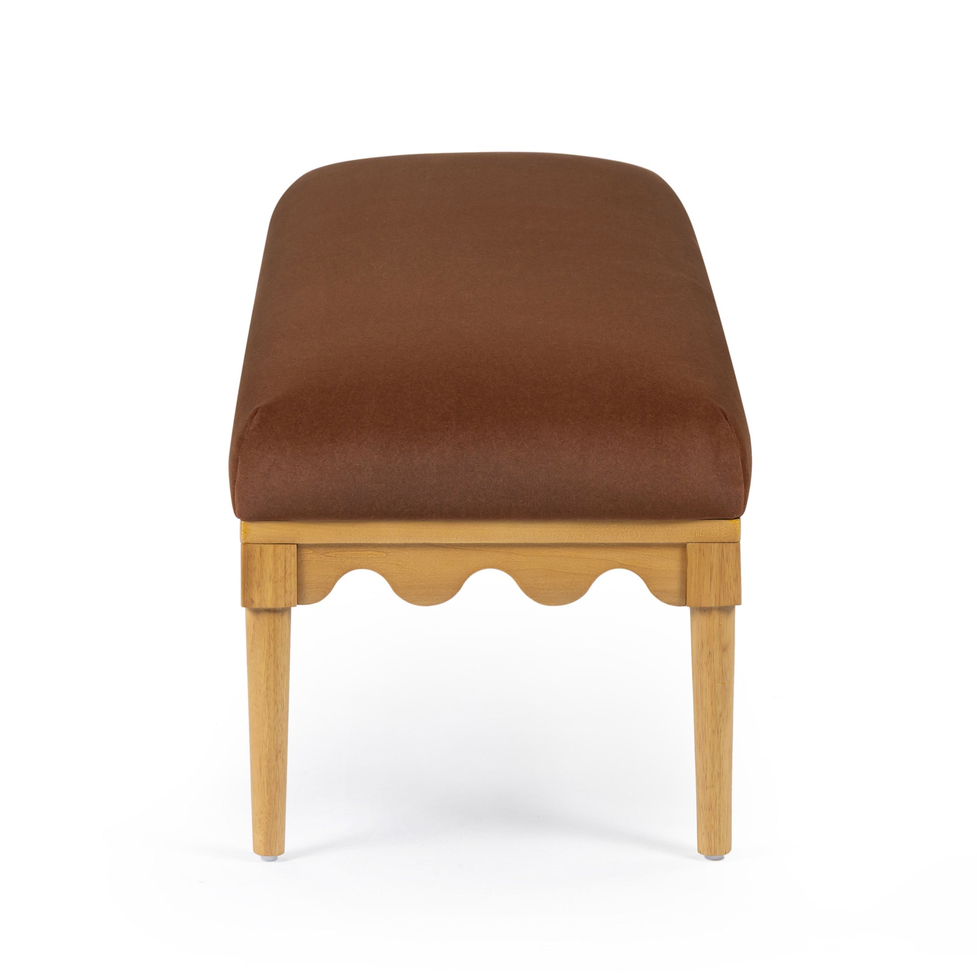 Oodle 56.5" Performance Vegan Mohair Bench Bronze by Tov Furniture