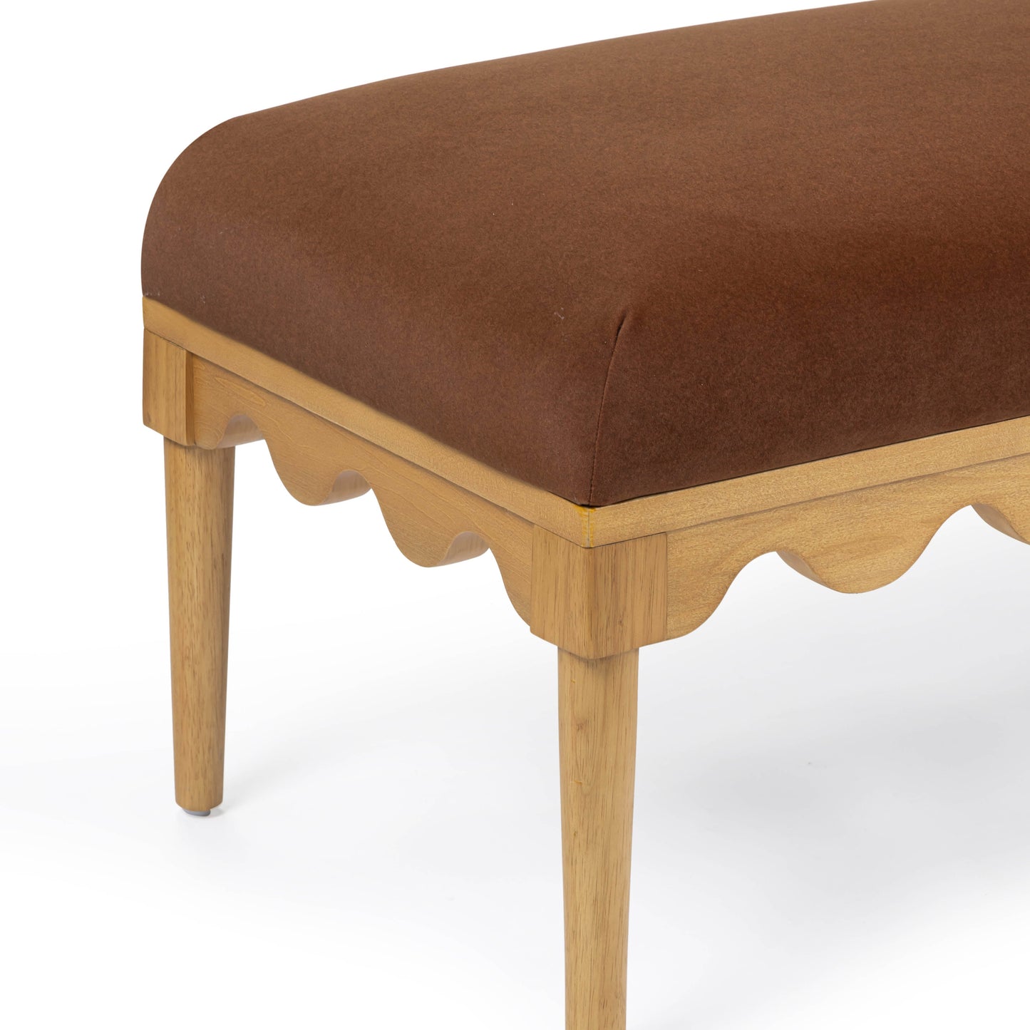 Oodle 56.5" Performance Vegan Mohair Bench Bronze by Tov Furniture
