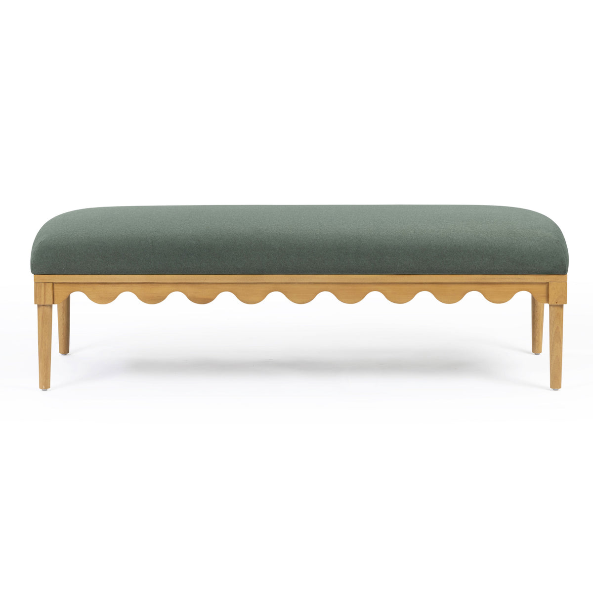 Oodle 56.5" Green Performance Vegan Mohair Bench by TOV Furniture – photo 1 of 5