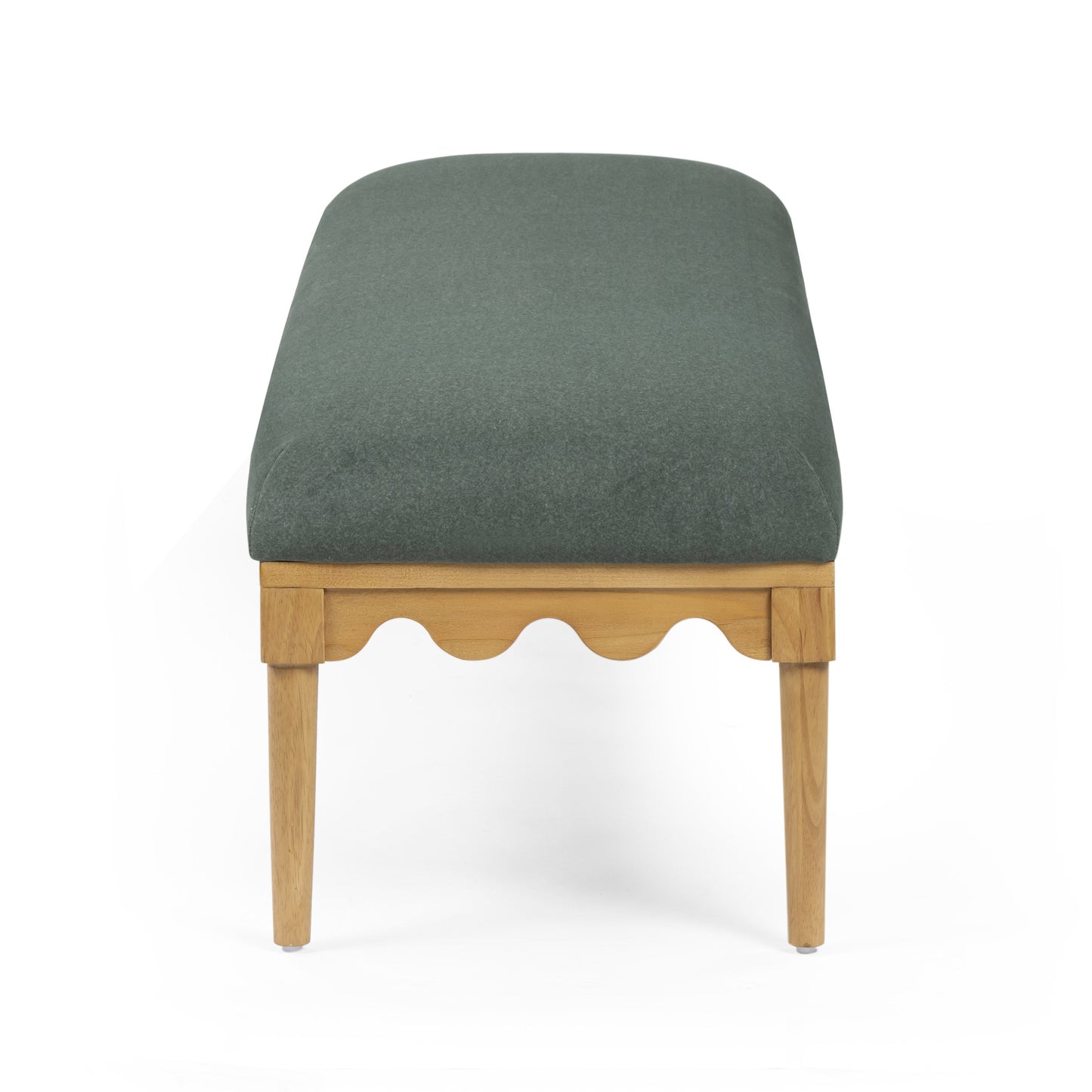 Oodle 56.5" Performance Vegan Mohair Bench Green by Tov Furniture