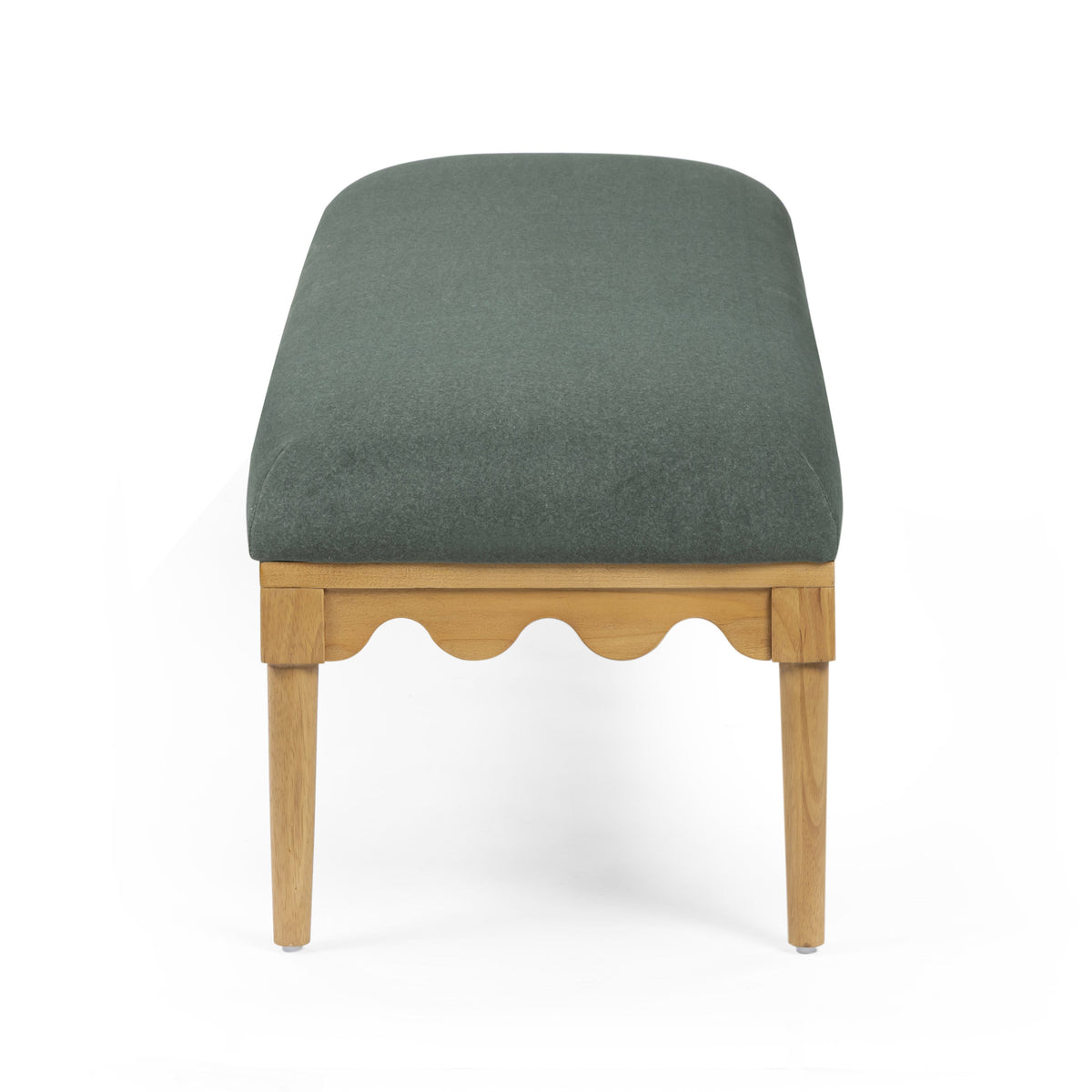 Oodle 56.5" Green Performance Vegan Mohair Bench by TOV Furniture – photo 4 of 5