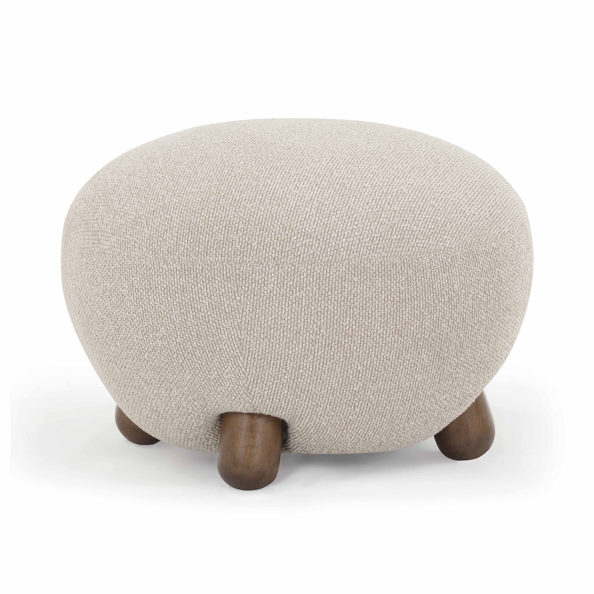 Pucker Warm Grey Performance Boucle Ottoman Warm Grey by Tov Furniture