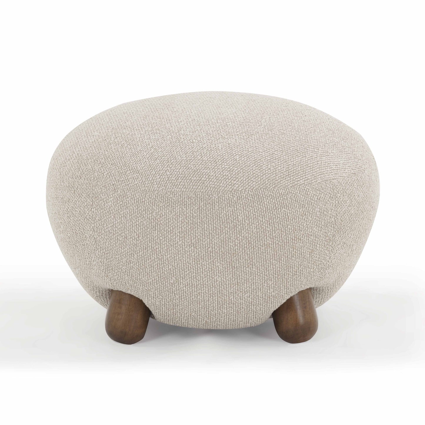 Pucker Warm Grey Performance Boucle Ottoman Warm Grey by Tov Furniture