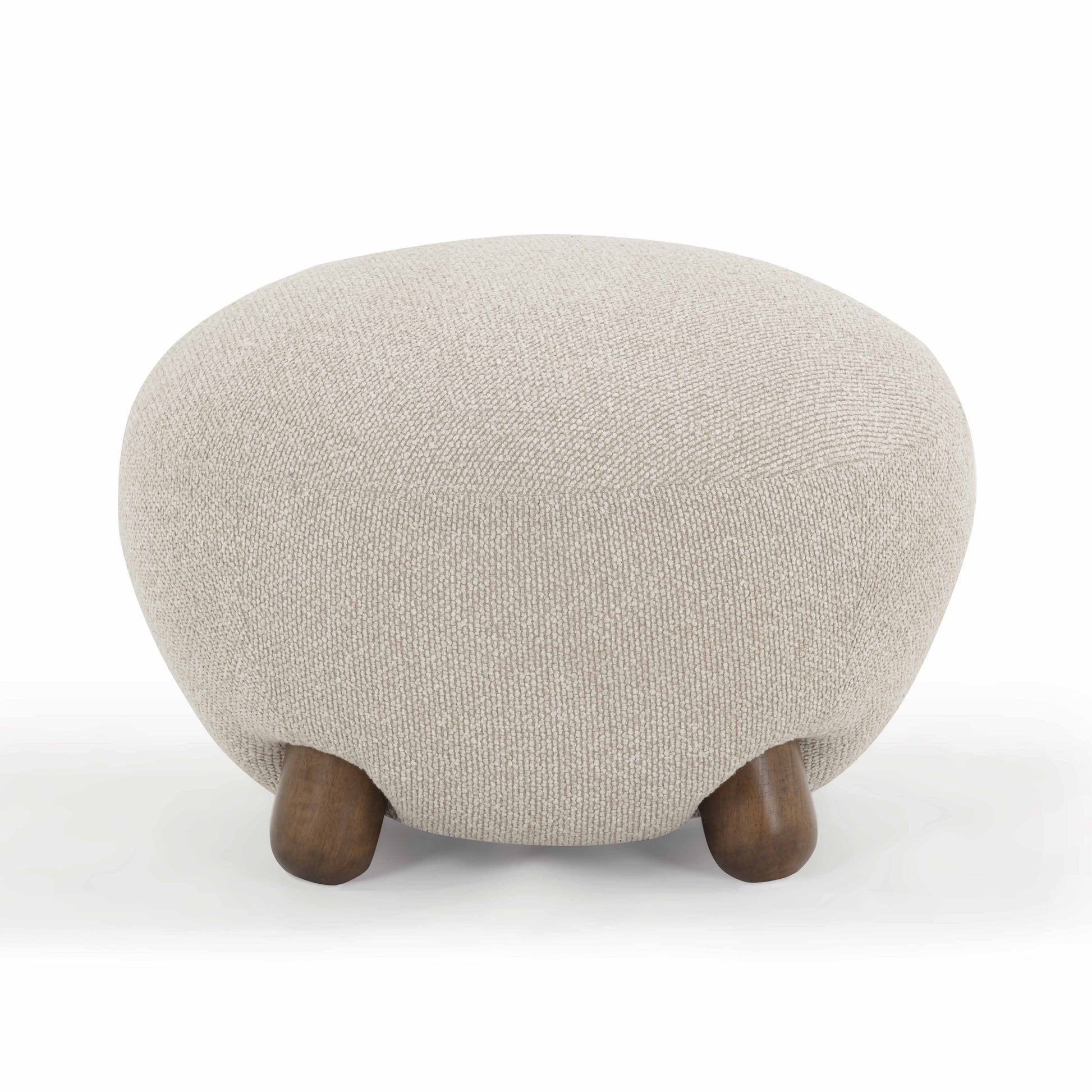 Pucker Warm Grey Performance Boucle Ottoman Warm Grey by Tov Furniture