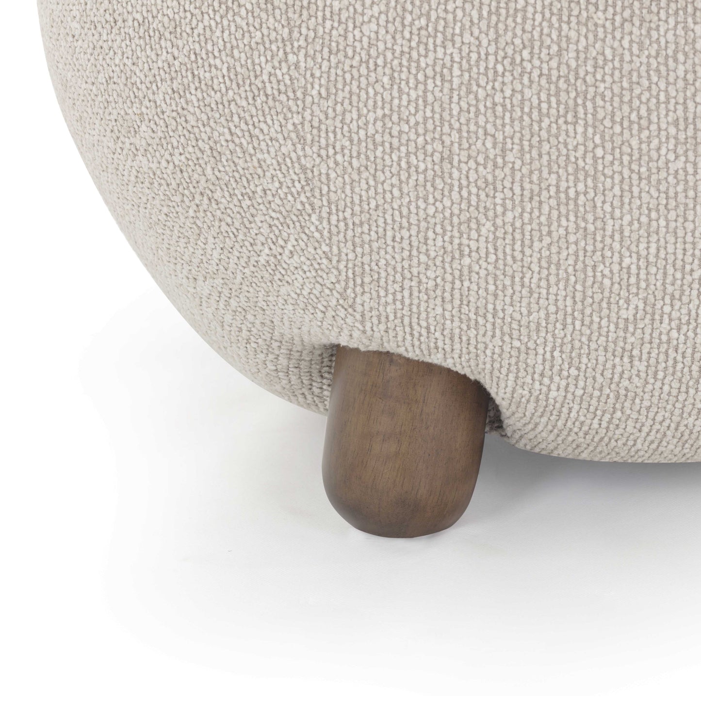 Pucker Warm Grey Performance Boucle Ottoman Warm Grey by Tov Furniture