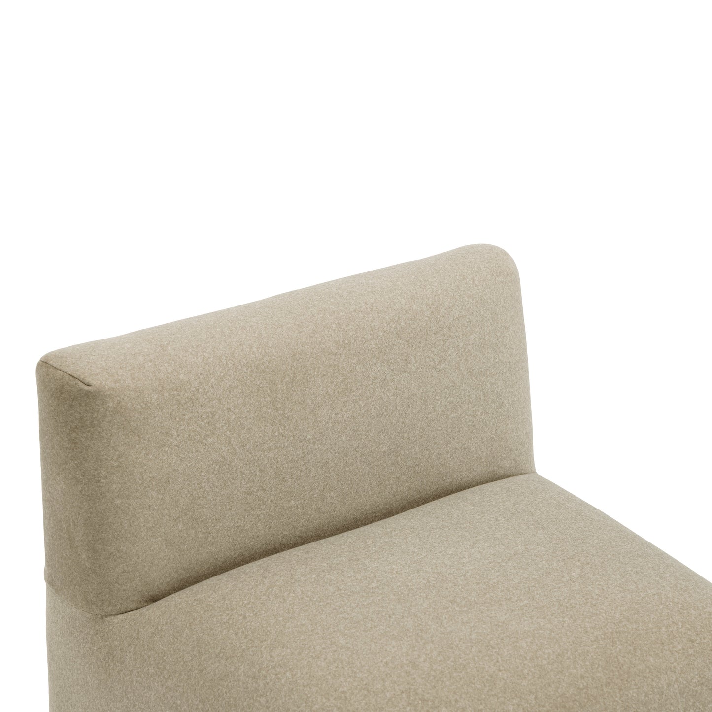 Pippa Taupe Performance Vegan Mohair Accent Stool Taupe by Tov Furniture