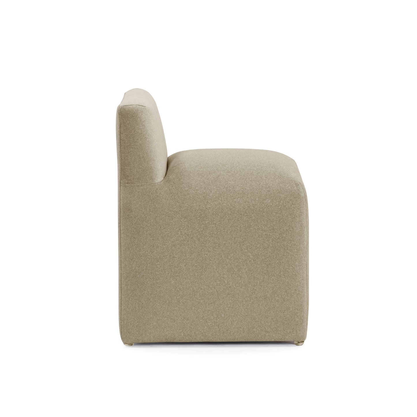 Pippa Taupe Performance Vegan Mohair Accent Stool Taupe by Tov Furniture