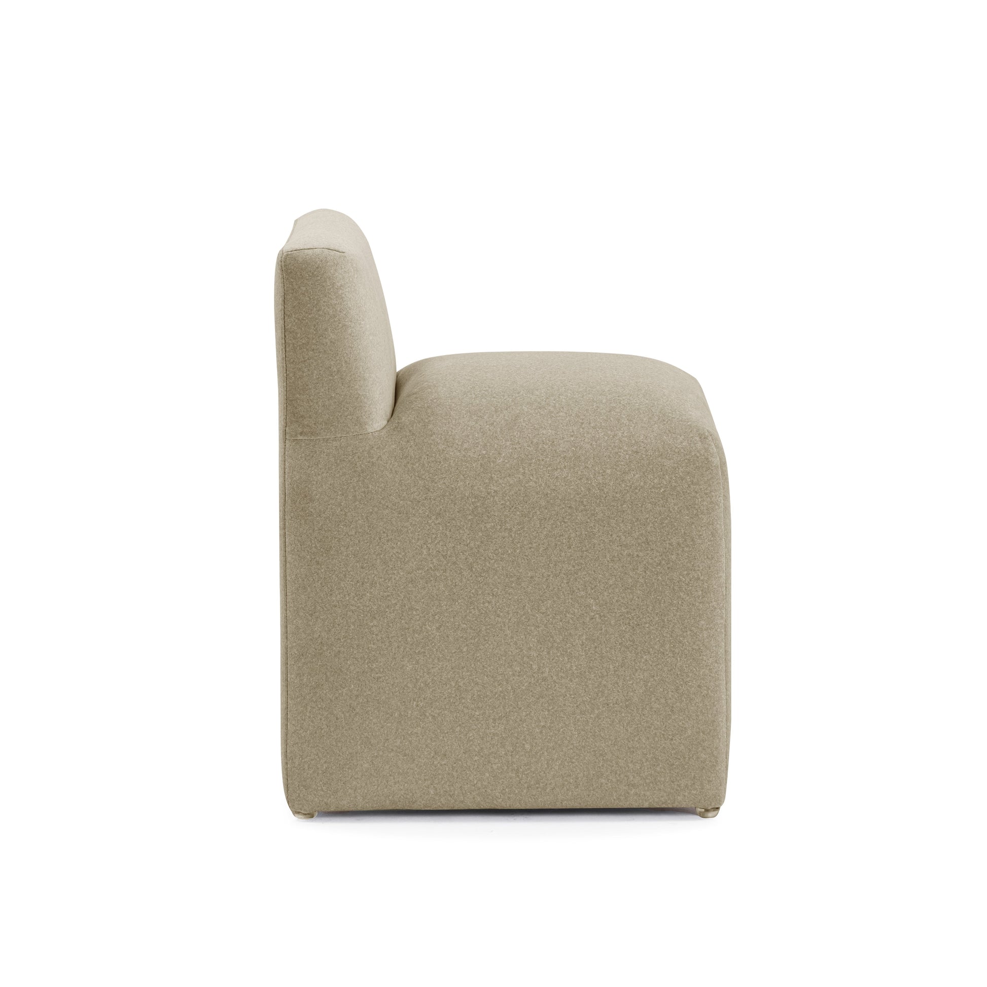 Pippa Taupe Performance Vegan Mohair Accent Stool Taupe by Tov Furniture