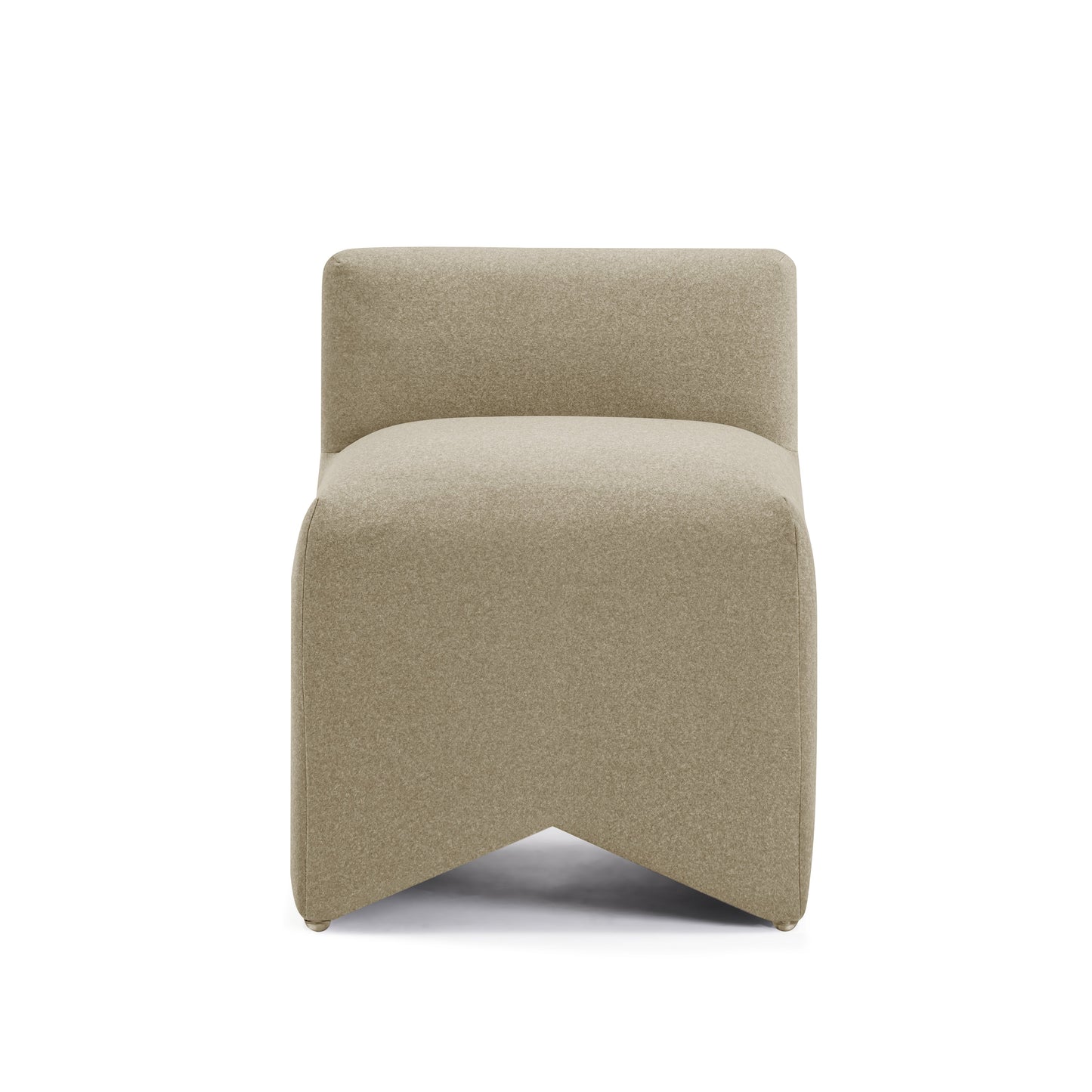 Pippa Taupe Performance Vegan Mohair Accent Stool Taupe by Tov Furniture
