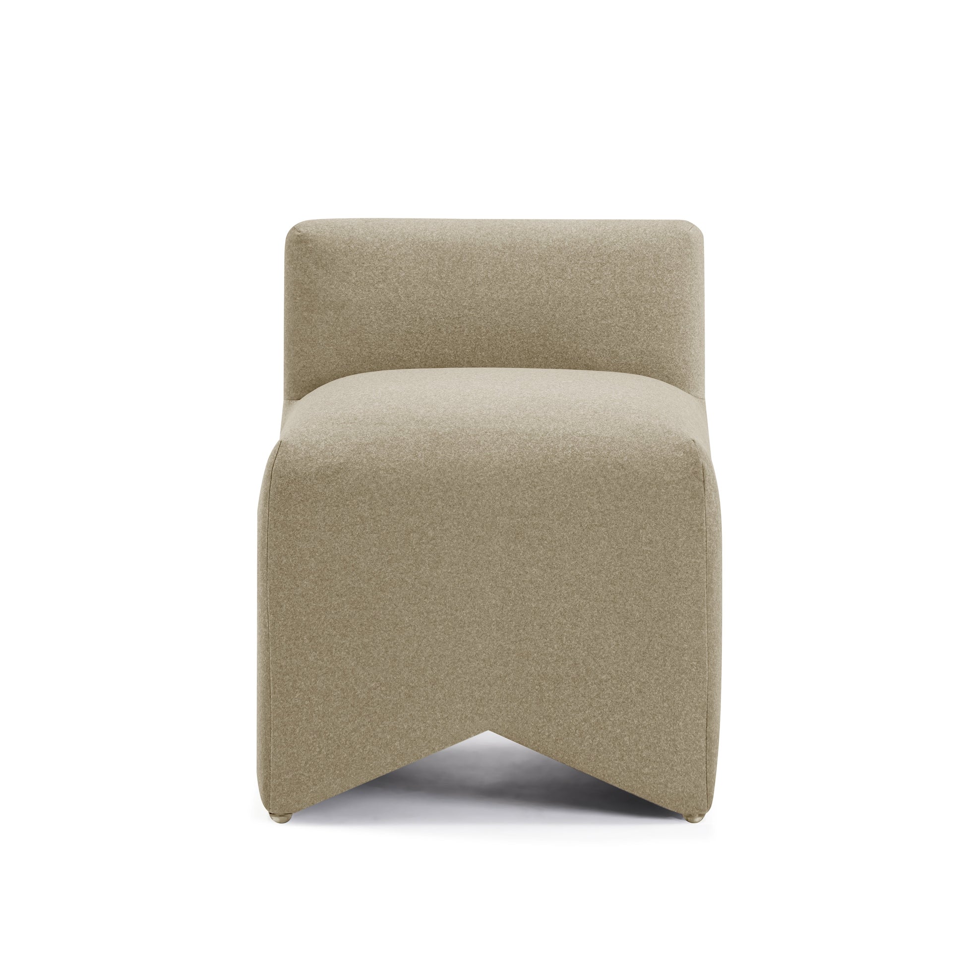Pippa Taupe Performance Vegan Mohair Accent Stool Taupe by Tov Furniture