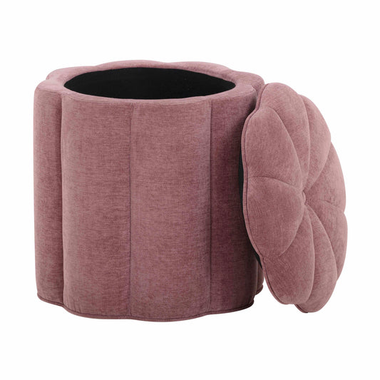 Fleur Mauve Performance Velvet Storage Ottoman by TOV Furniture – photo 3 of 6
