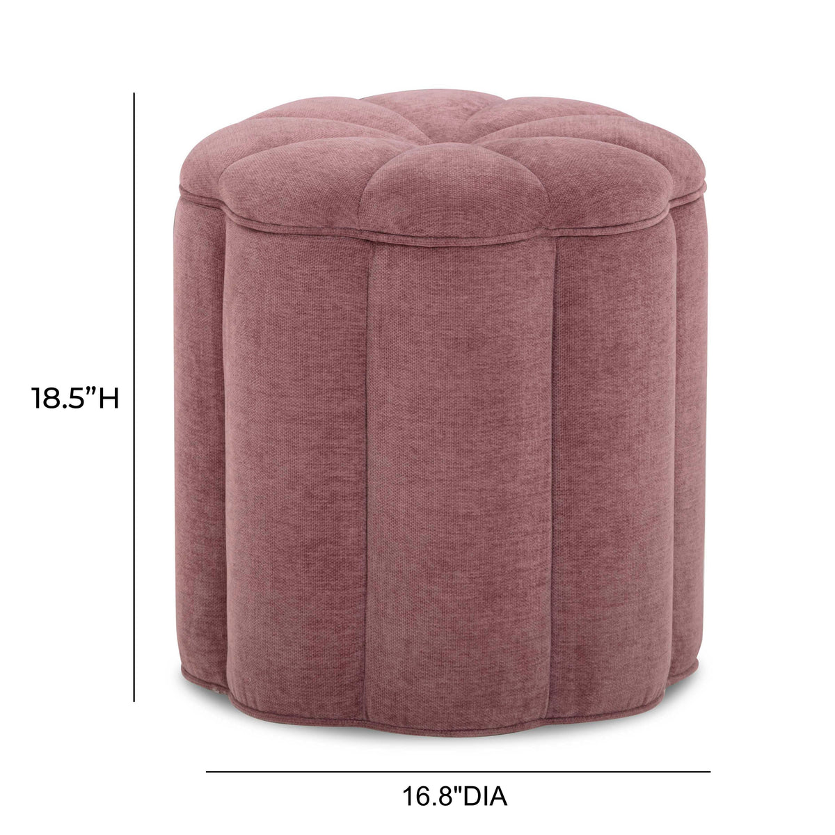 Fleur Mauve Performance Velvet Storage Ottoman by TOV Furniture – photo 6 of 6