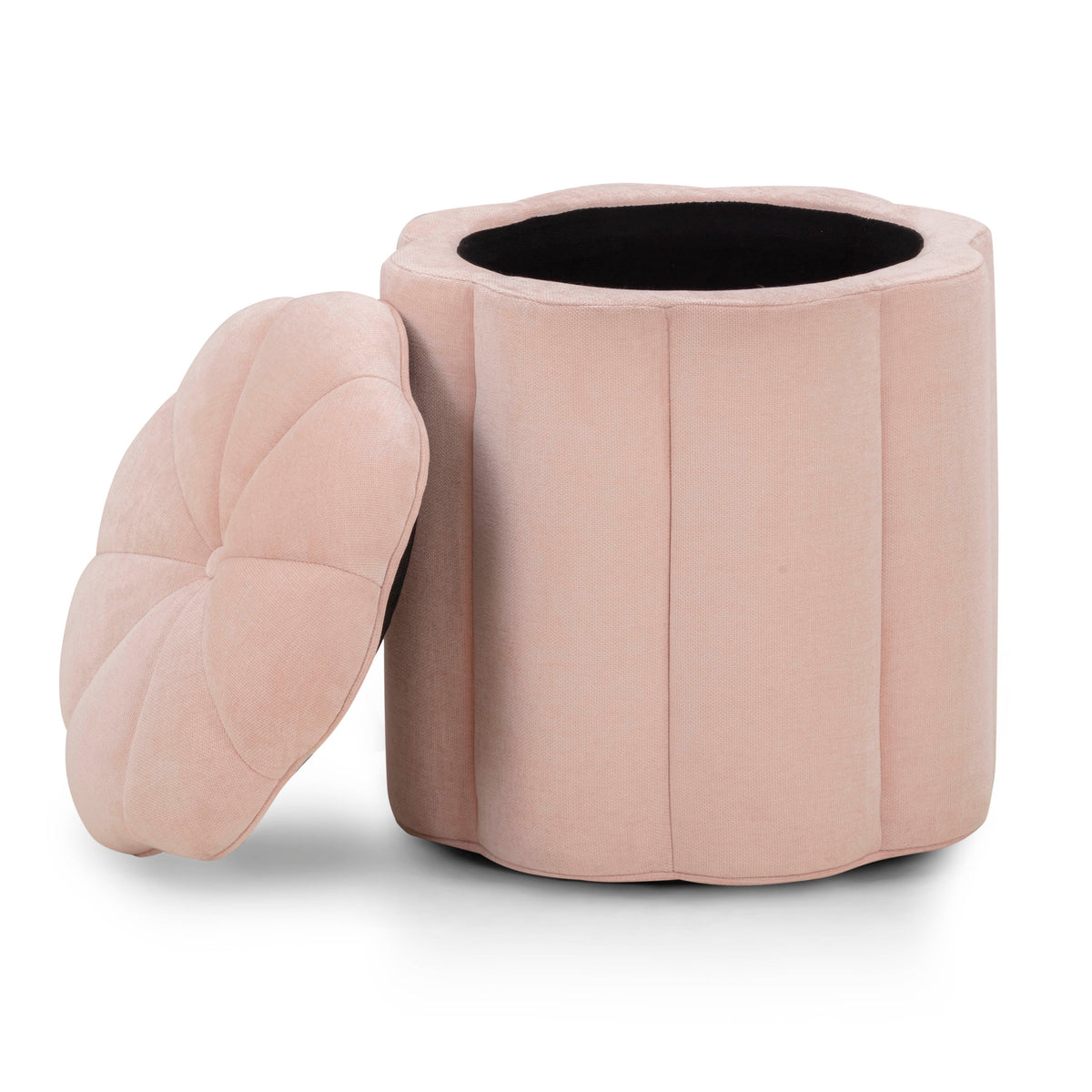Fleur Pink Performance Velvet Storage Ottoman by TOV Furniture – photo 3 of 6
