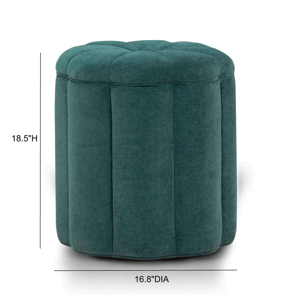 Fleur Peacock Performance Velvet Storage Ottoman by TOV Furniture – photo 6 of 6