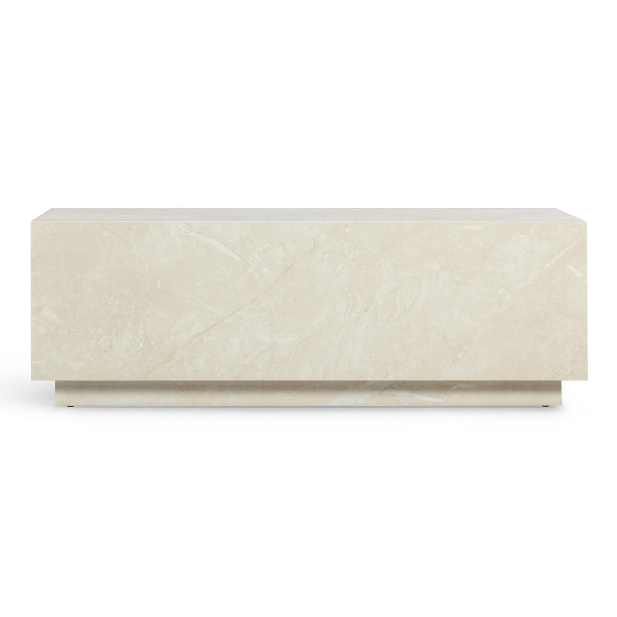 Romy 47" Cream Travertine Coffee Table by TOV Furniture – photo 1 of 9