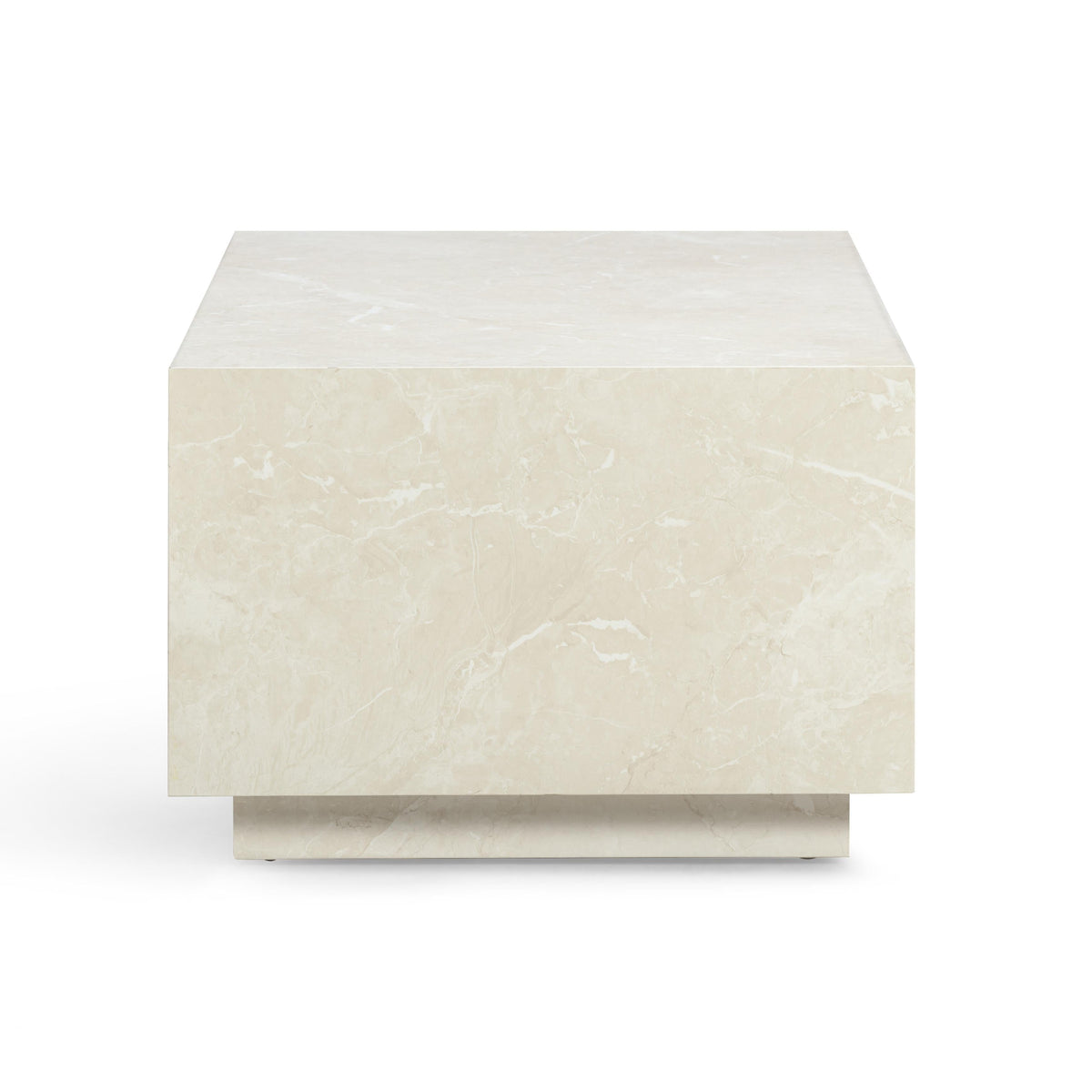 Romy 47" Cream Travertine Coffee Table by TOV Furniture – photo 5 of 9