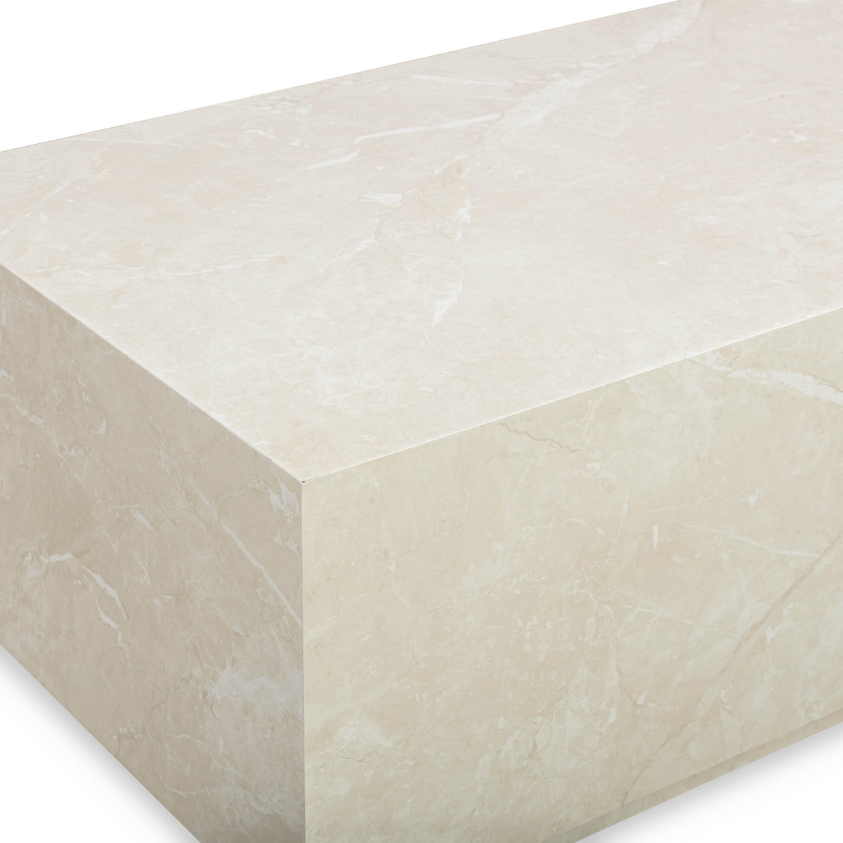 Romy 47" Cream Travertine Coffee Table by TOV Furniture – photo 6 of 9