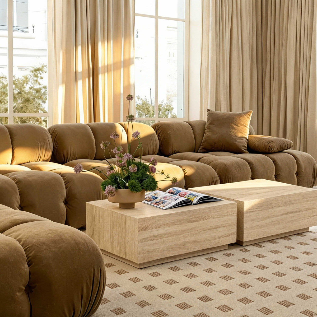 Romy 47" White Marble Coffee Table by TOV Furniture – photo 9 of 9