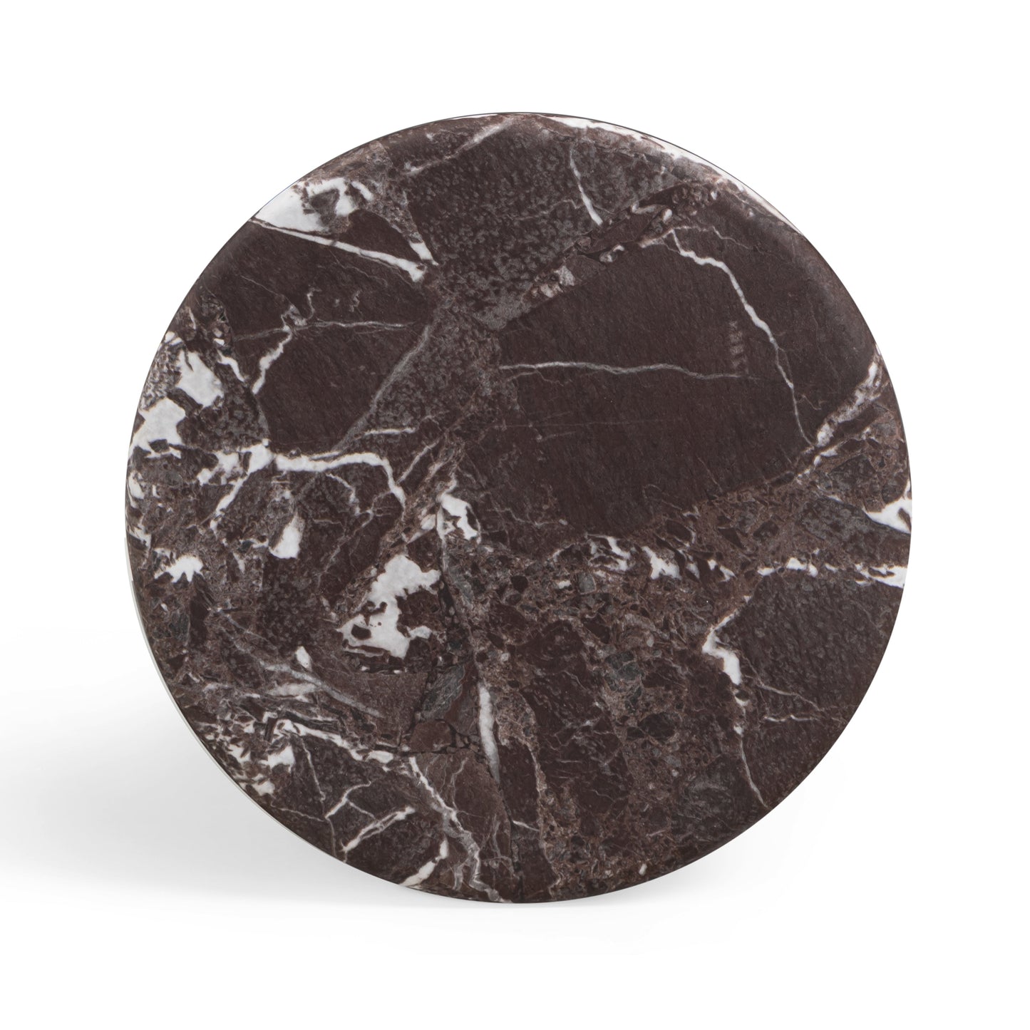 Delta Concrete Indoor/Outdoor Round Side Table Red Levanto by Tov Furniture