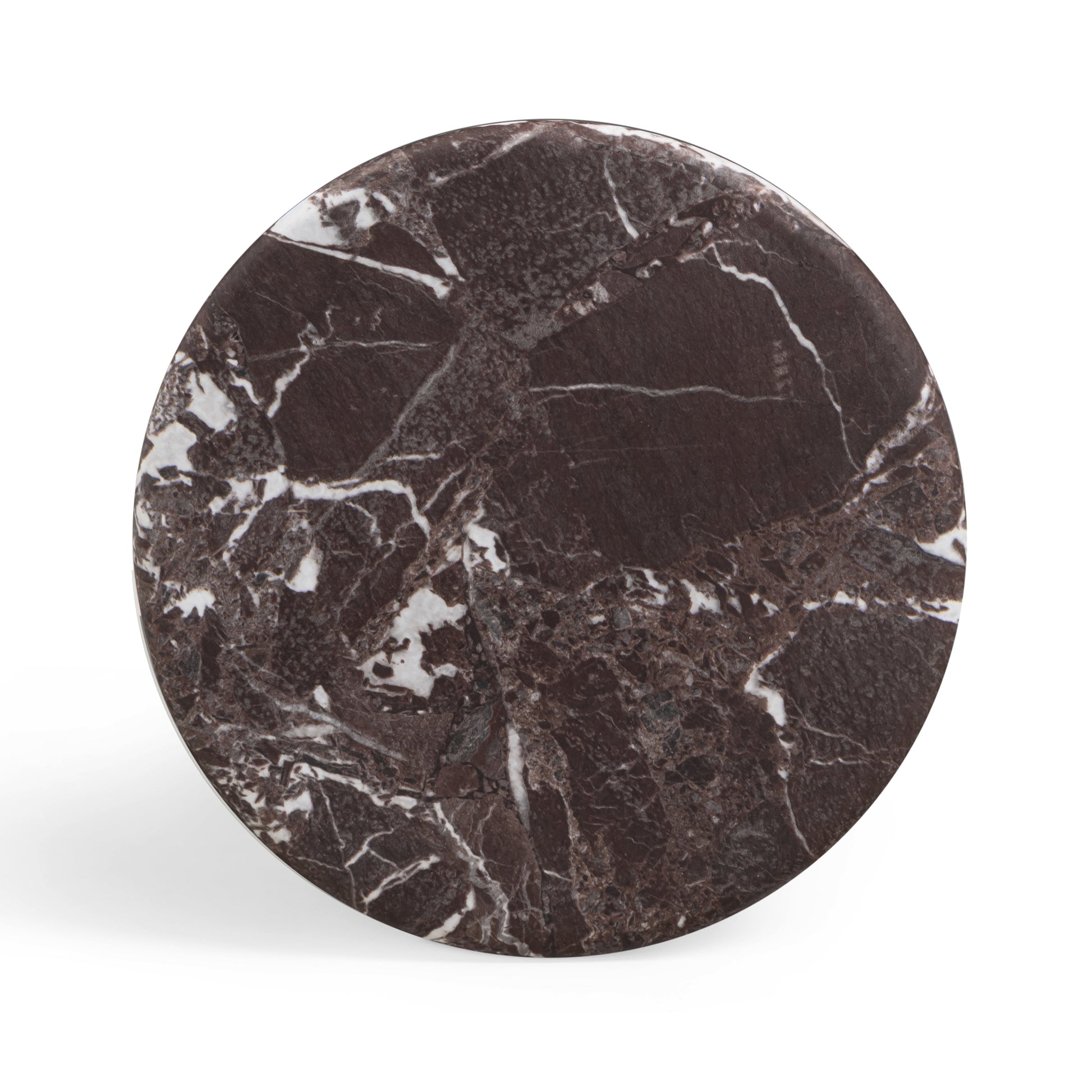 Delta Concrete Indoor/Outdoor Round Side Table Red Levanto by Tov Furniture