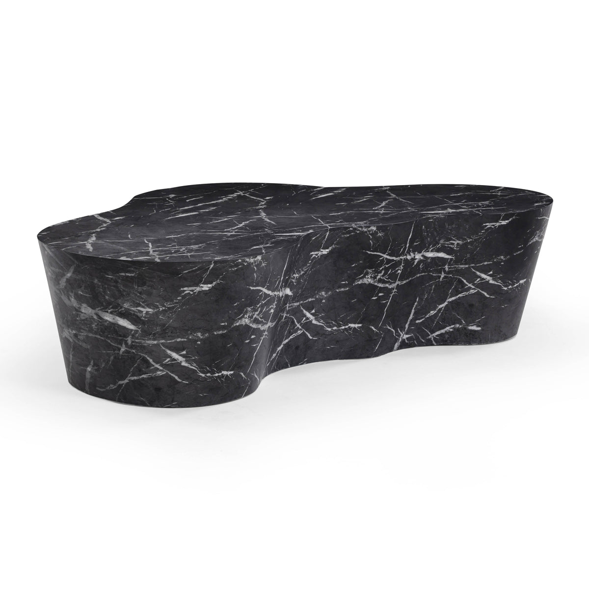 Slab Black Marble 59" Concrete Indoor/Outdoor Coffee Table by TOV Furniture – photo 1 of 9