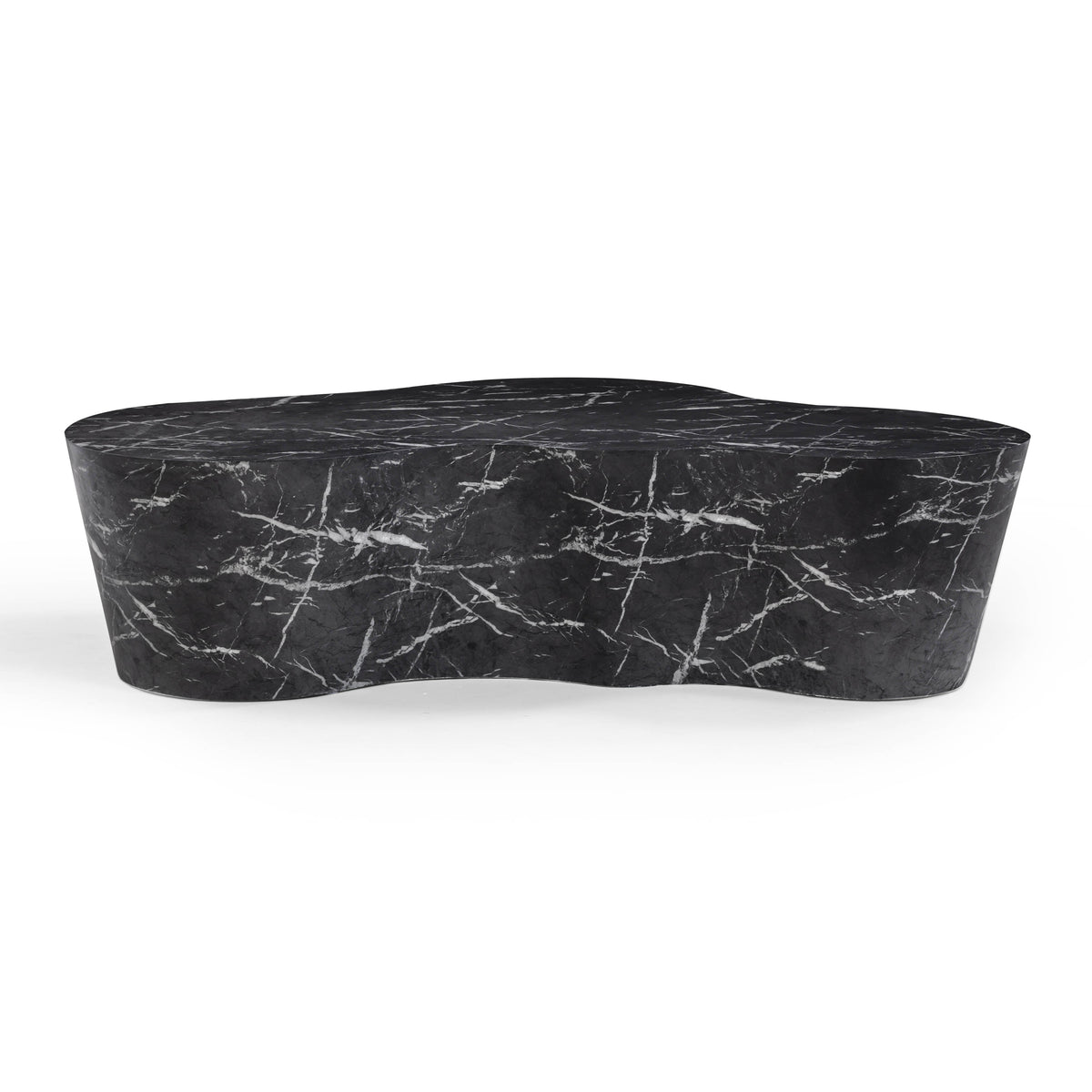 Slab Black Marble 59" Concrete Indoor/Outdoor Coffee Table by TOV Furniture – photo 4 of 9