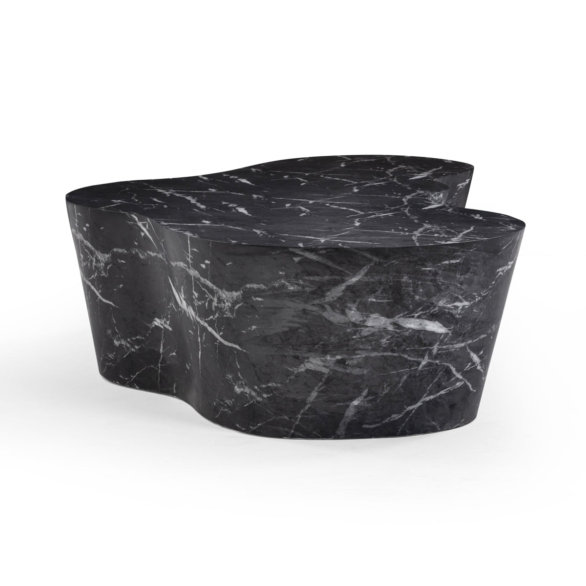 Slab Black Marble 59" Concrete Indoor/Outdoor Coffee Table by TOV Furniture – photo 5 of 9