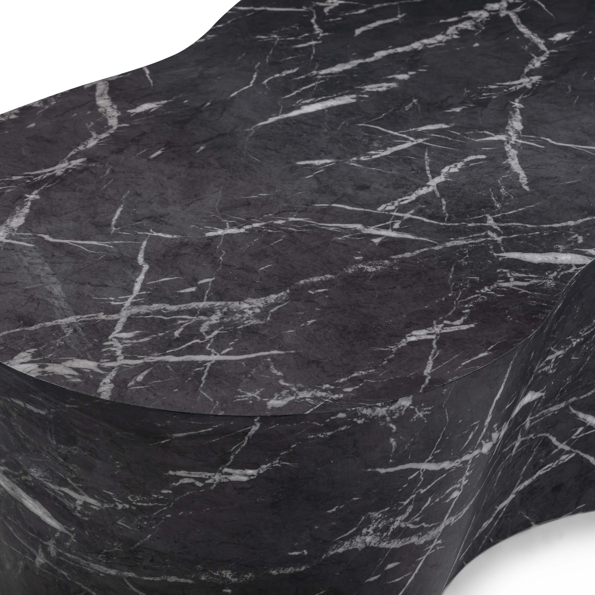 Slab Black Marble 59" Concrete Indoor/Outdoor Coffee Table by TOV Furniture – photo 7 of 9