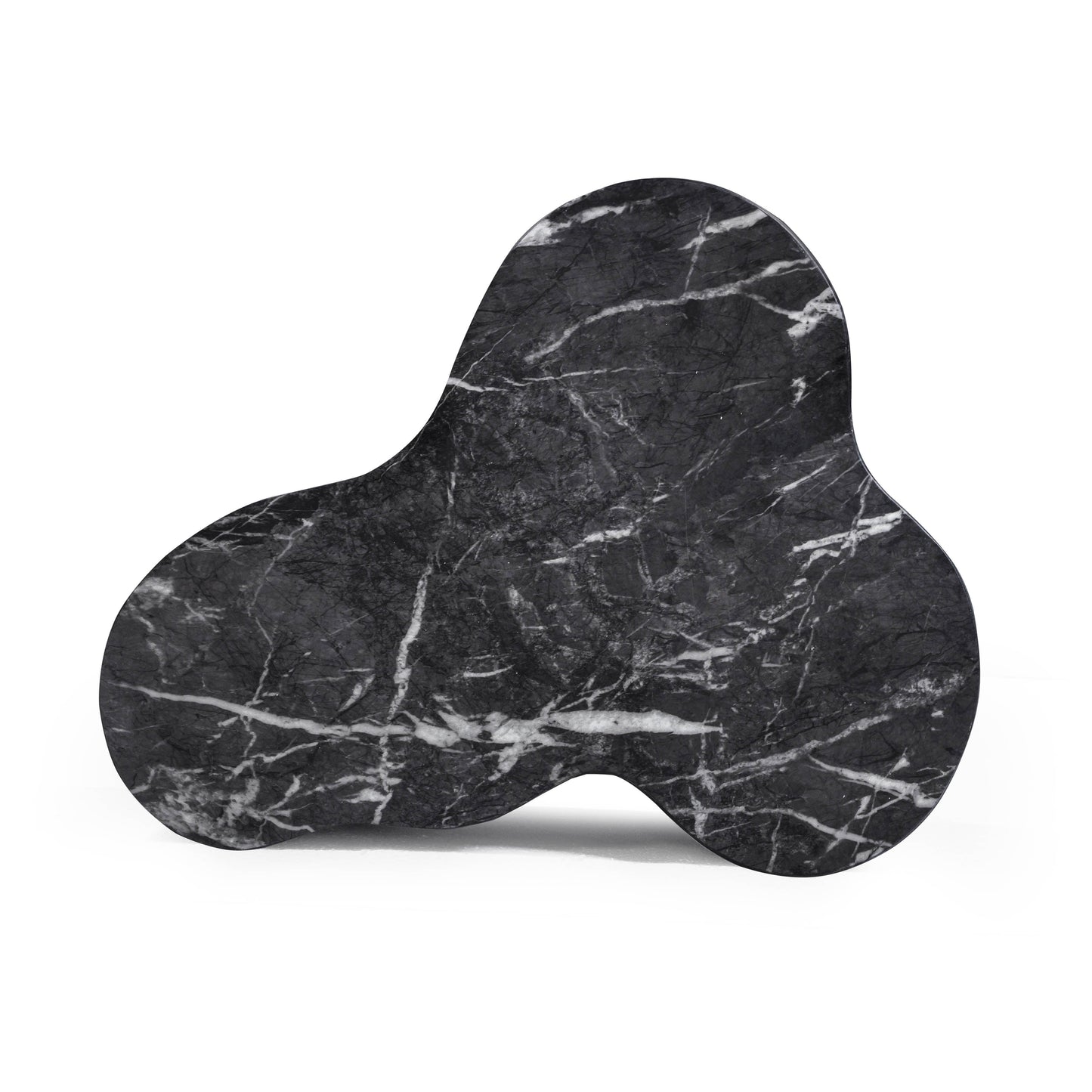 Slab Concrete Indoor/Outdoor Side Table (18"-22") Black Marble Tall by Tov Furniture
