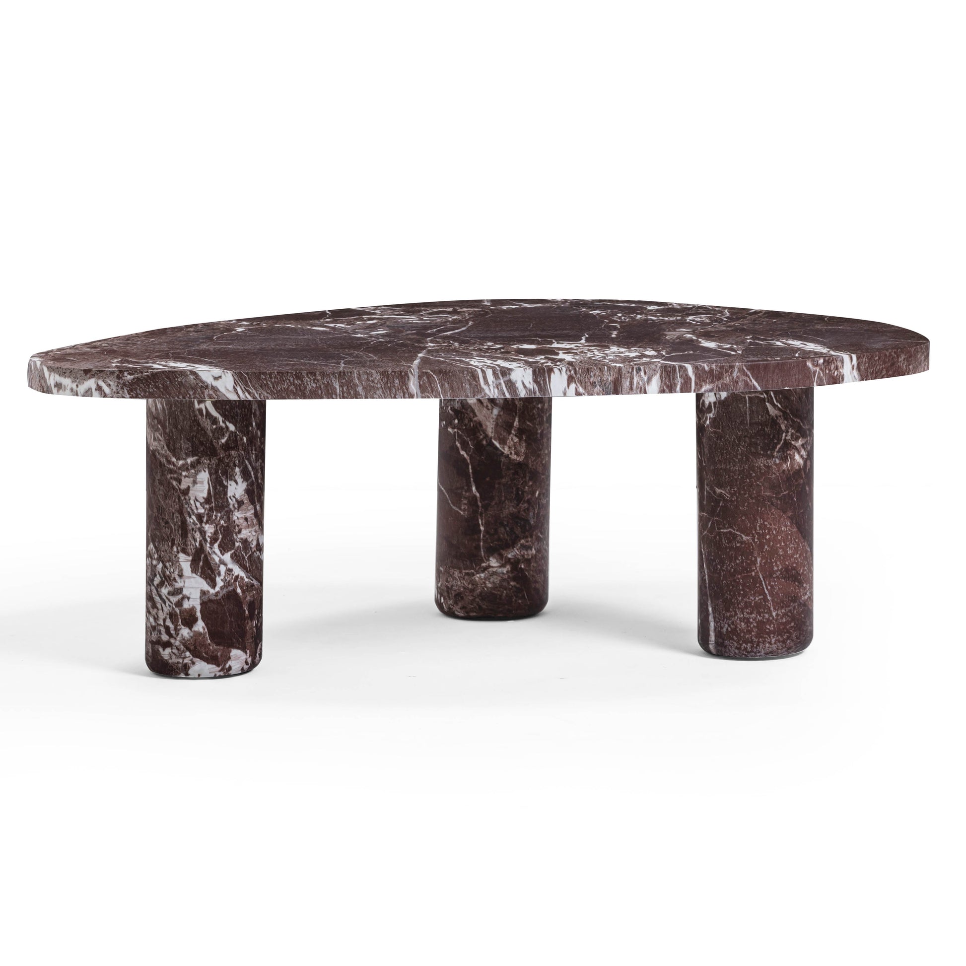 Libby Faux Red Levanto Marble Indoor/Outdoor Coffee Table (36"-48") Red Levanto 36" by Tov Furniture