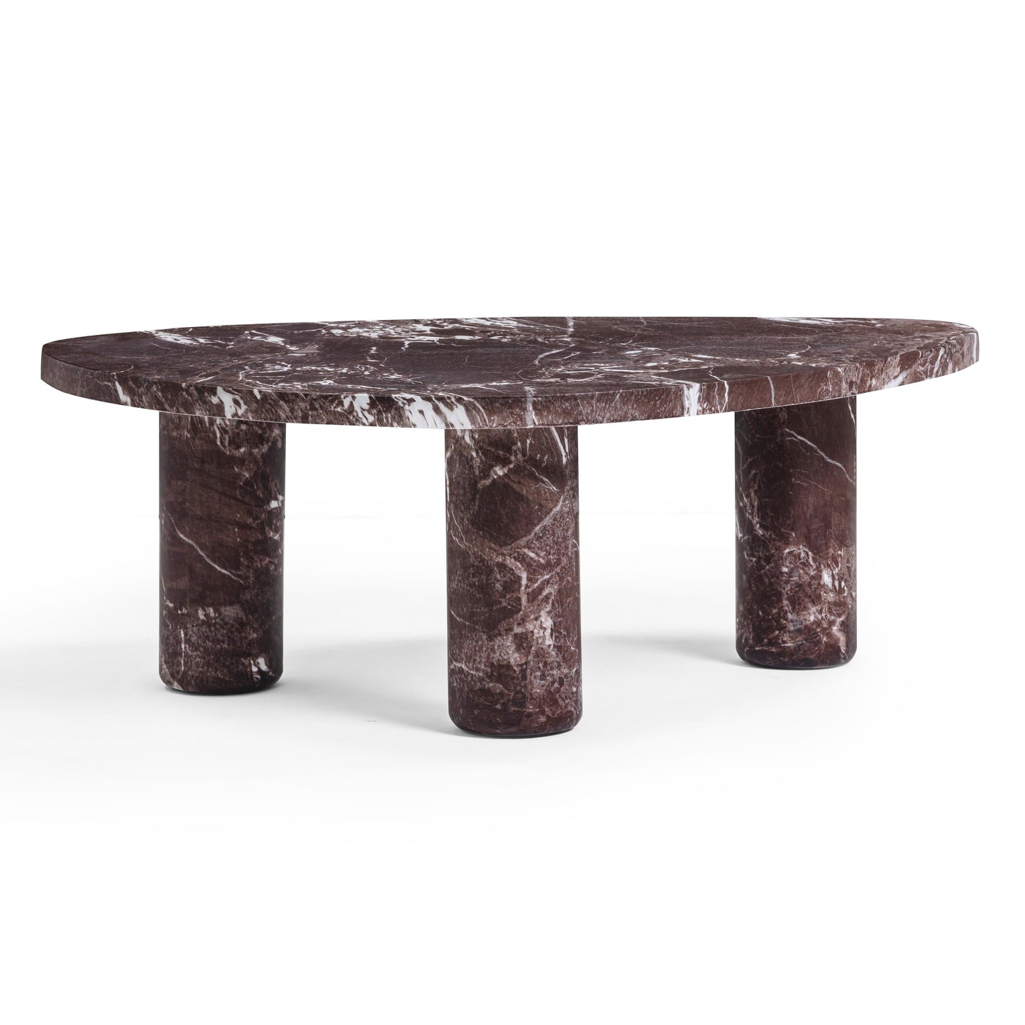 Libby Faux Red Levanto Marble Indoor/Outdoor Coffee Table (36"-48") Red Levanto 36" by Tov Furniture