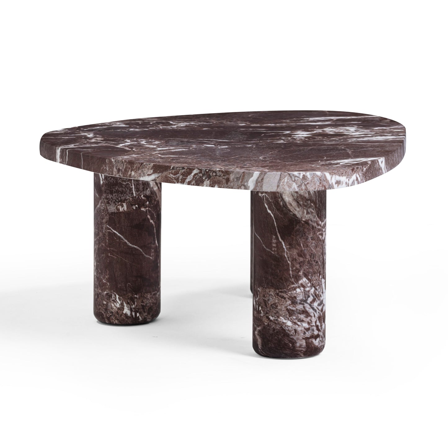 Libby Faux Red Levanto Marble Indoor/Outdoor Coffee Table (36"-48") Red Levanto 36" by Tov Furniture