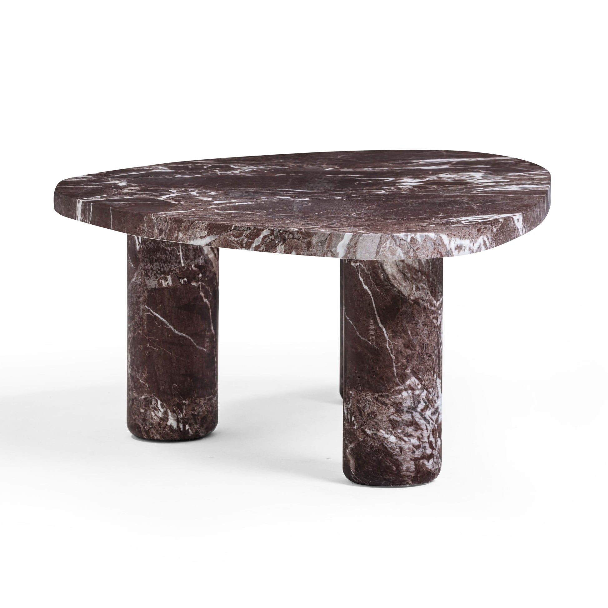 Libby Faux Red Levanto Marble Indoor/Outdoor Coffee Table (36"-48") Red Levanto 36" by Tov Furniture