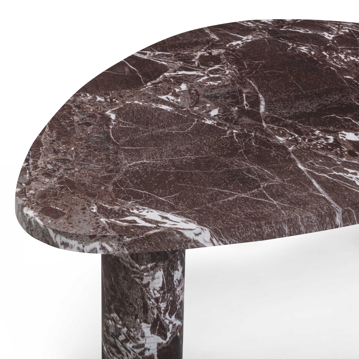 Libby Faux Red Levanto Marble Indoor/Outdoor Coffee Table (36"-48") Red Levanto 36" by Tov Furniture