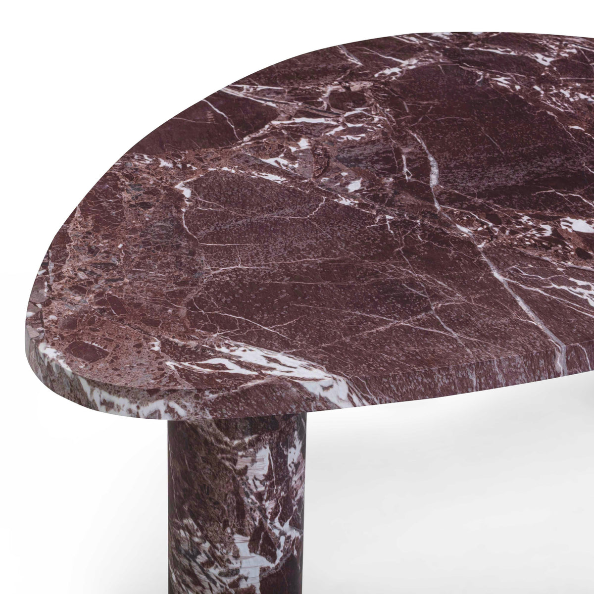 Libby 36" Faux Red Levanto Marble Indoor/Outdoor Coffee Table by TOV Furniture – photo 6 of 9