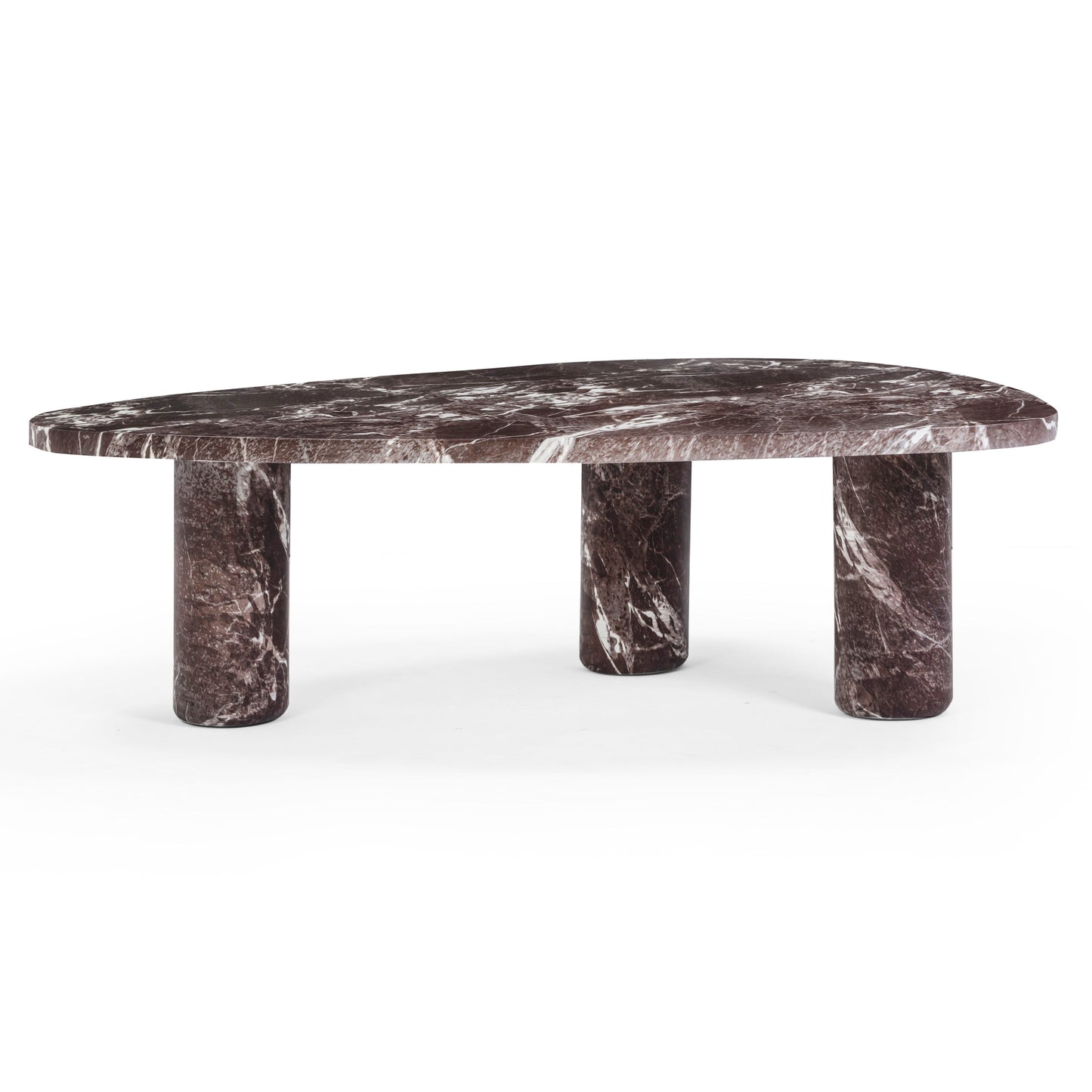 Libby Faux Red Levanto Marble Indoor/Outdoor Coffee Table (36"-48") Red Levanto 48" by Tov Furniture