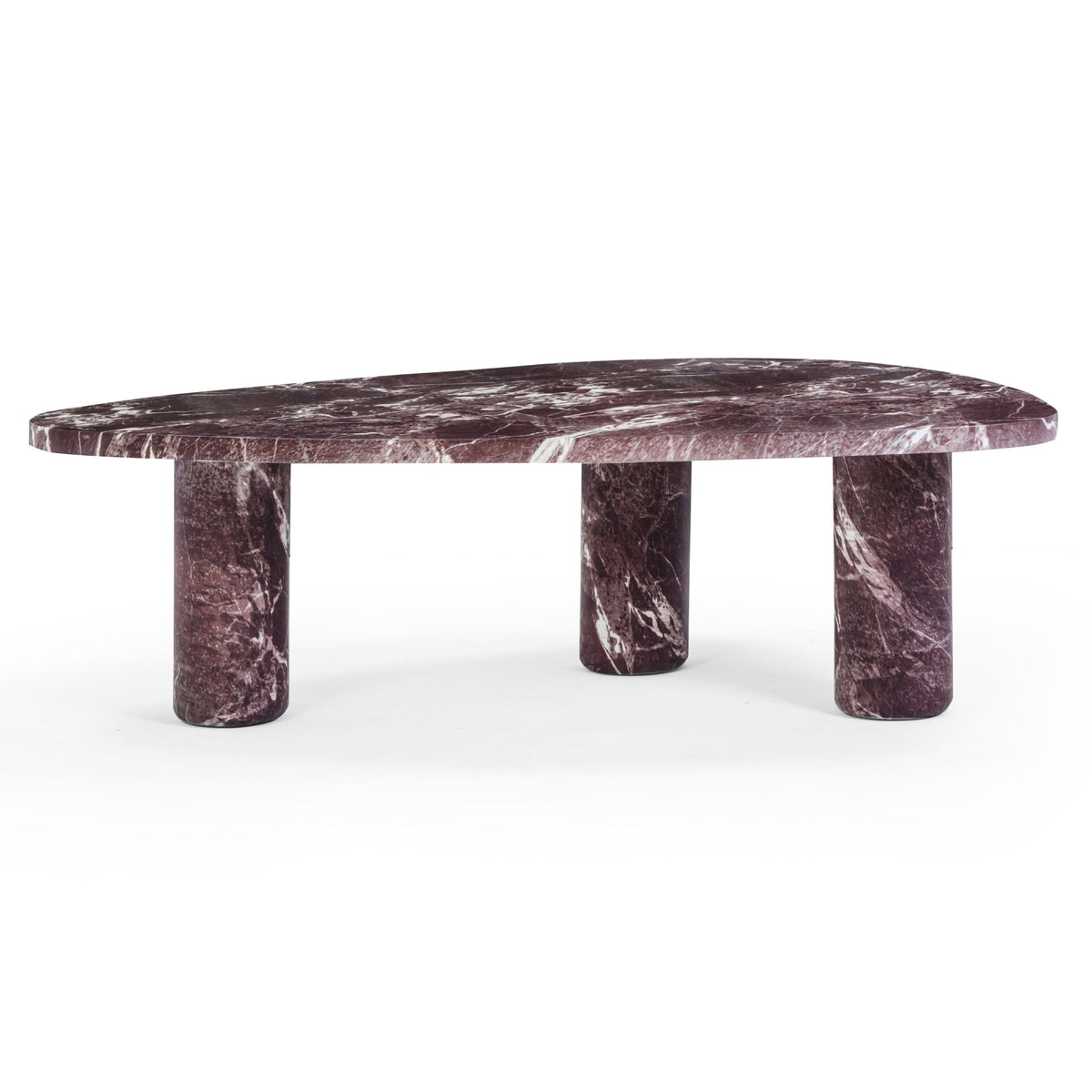 Libby 48" Faux Red Levanto Marble Indoor/Outdoor Coffee Table by TOV Furniture – photo 1 of 9