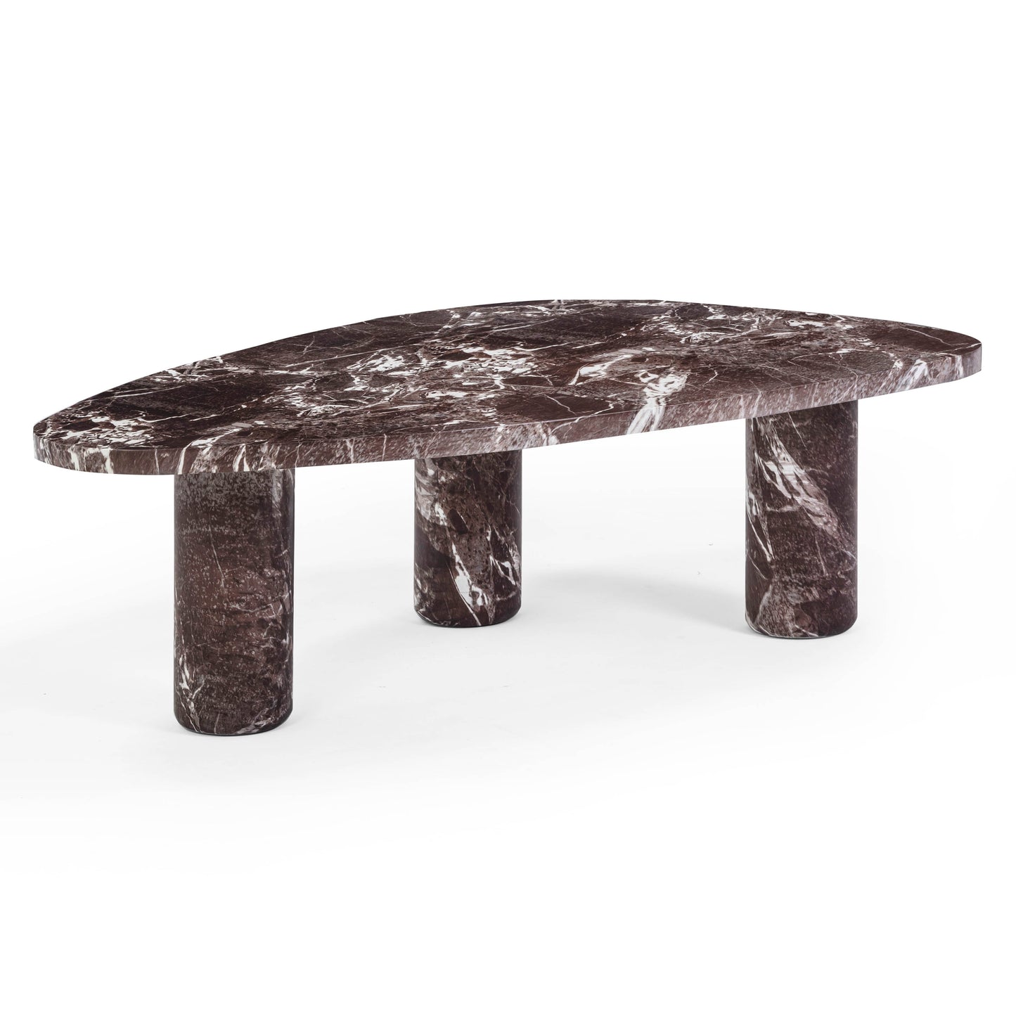 Libby Faux Red Levanto Marble Indoor/Outdoor Coffee Table (36"-48") Red Levanto 48" by Tov Furniture