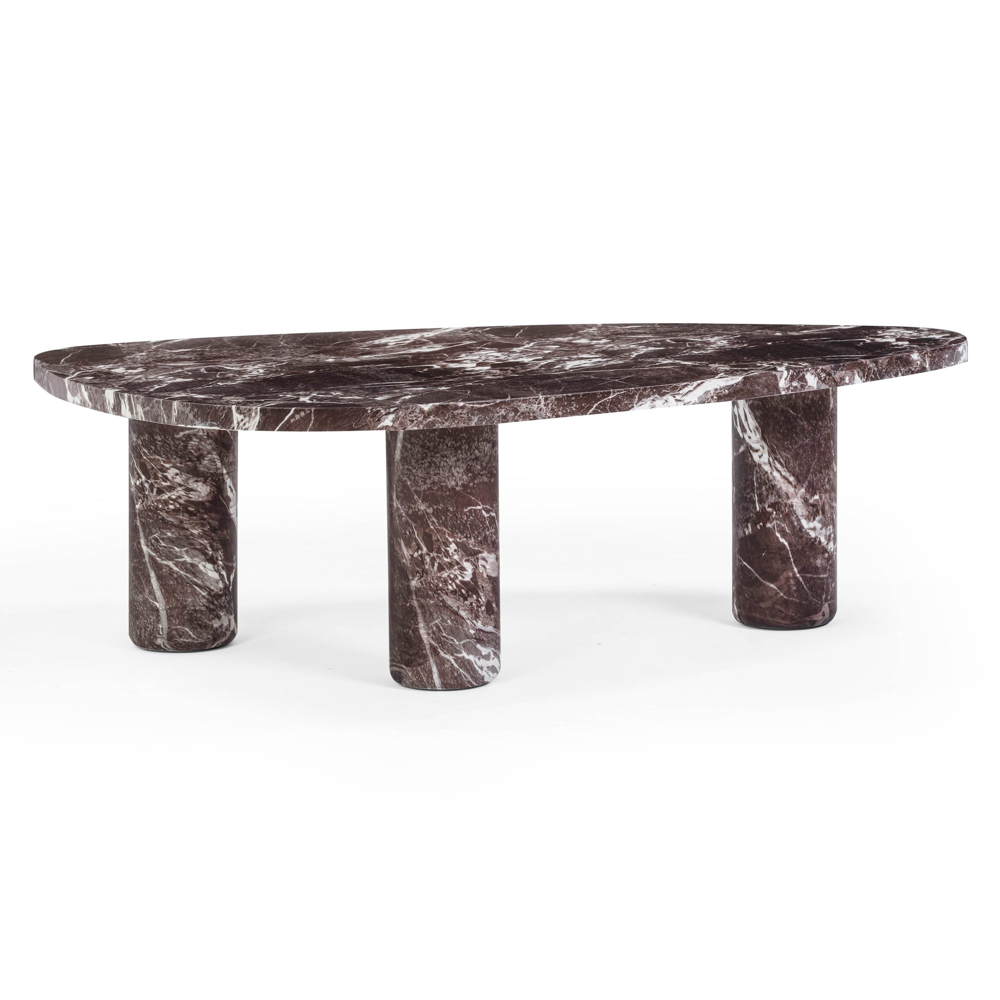 Libby Faux Red Levanto Marble Indoor/Outdoor Coffee Table (36"-48") Red Levanto 48" by Tov Furniture