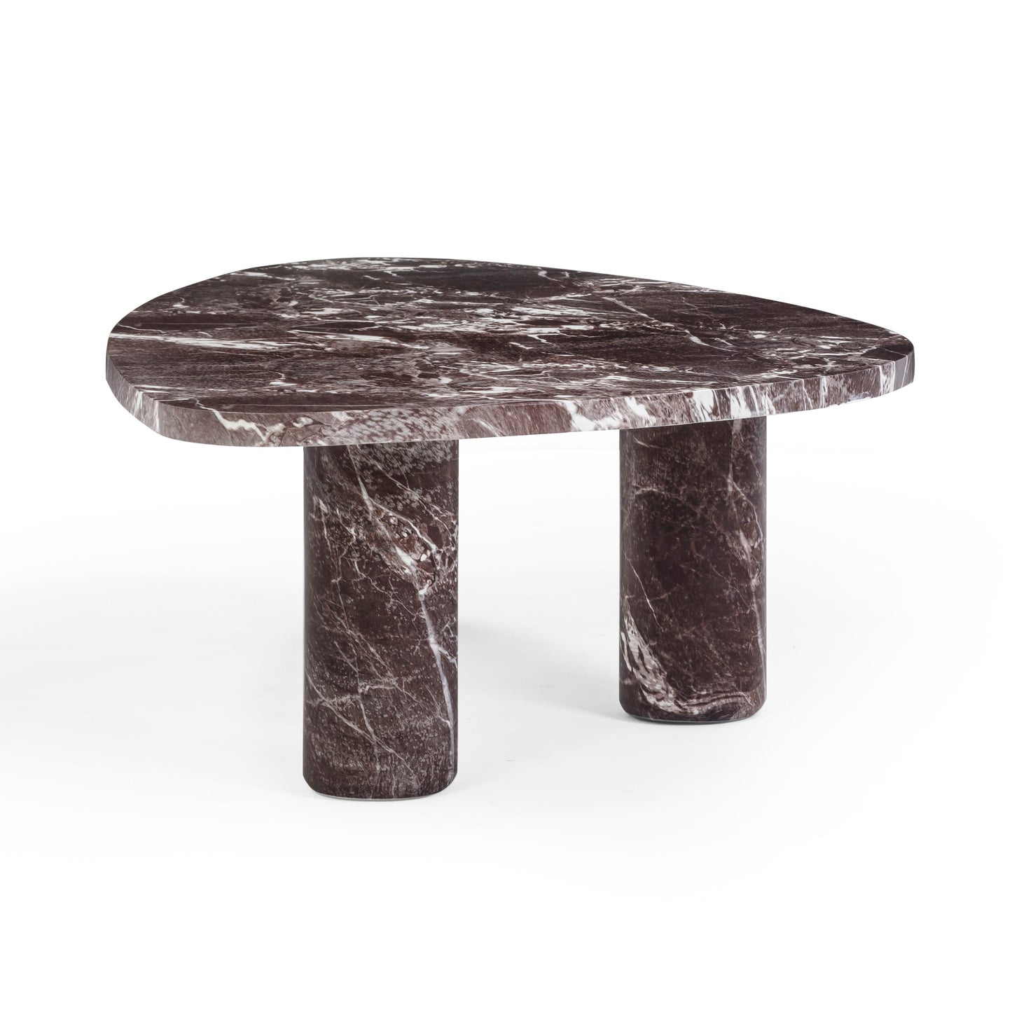 Libby Faux Red Levanto Marble Indoor/Outdoor Coffee Table (36"-48") Red Levanto 48" by Tov Furniture