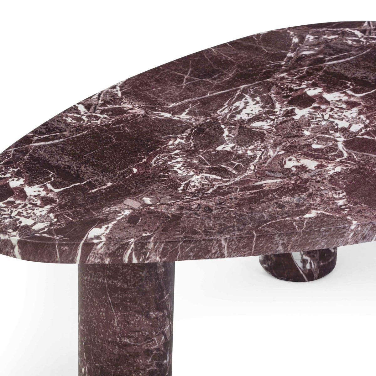 Libby 48" Faux Red Levanto Marble Indoor/Outdoor Coffee Table by TOV Furniture – photo 6 of 9