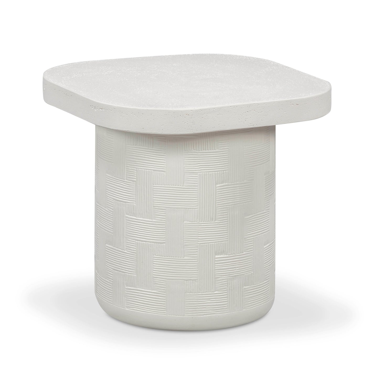 Suraya Indoor/Outdoor Concrete Side Table Ivory by Tov Furniture