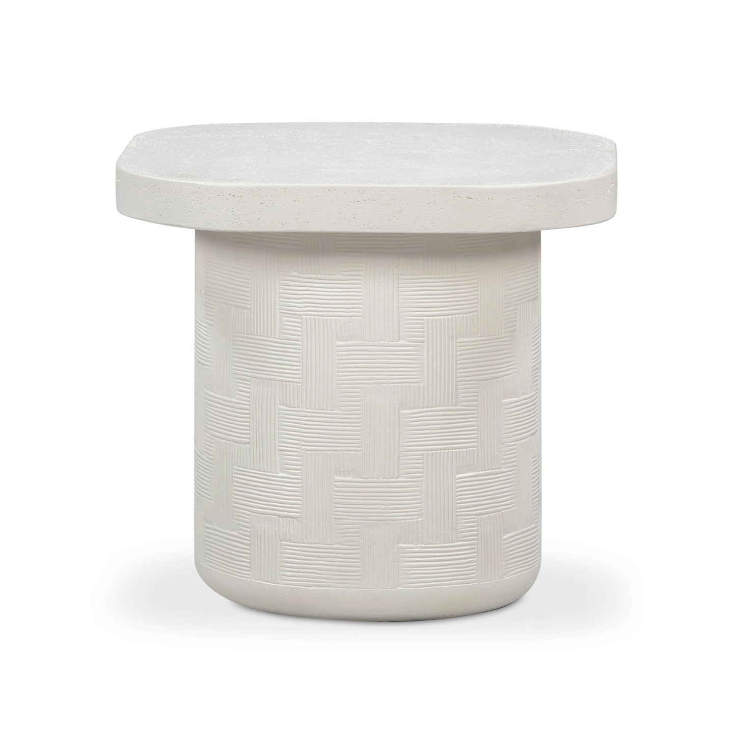 Suraya Indoor/Outdoor Concrete Side Table Ivory by Tov Furniture