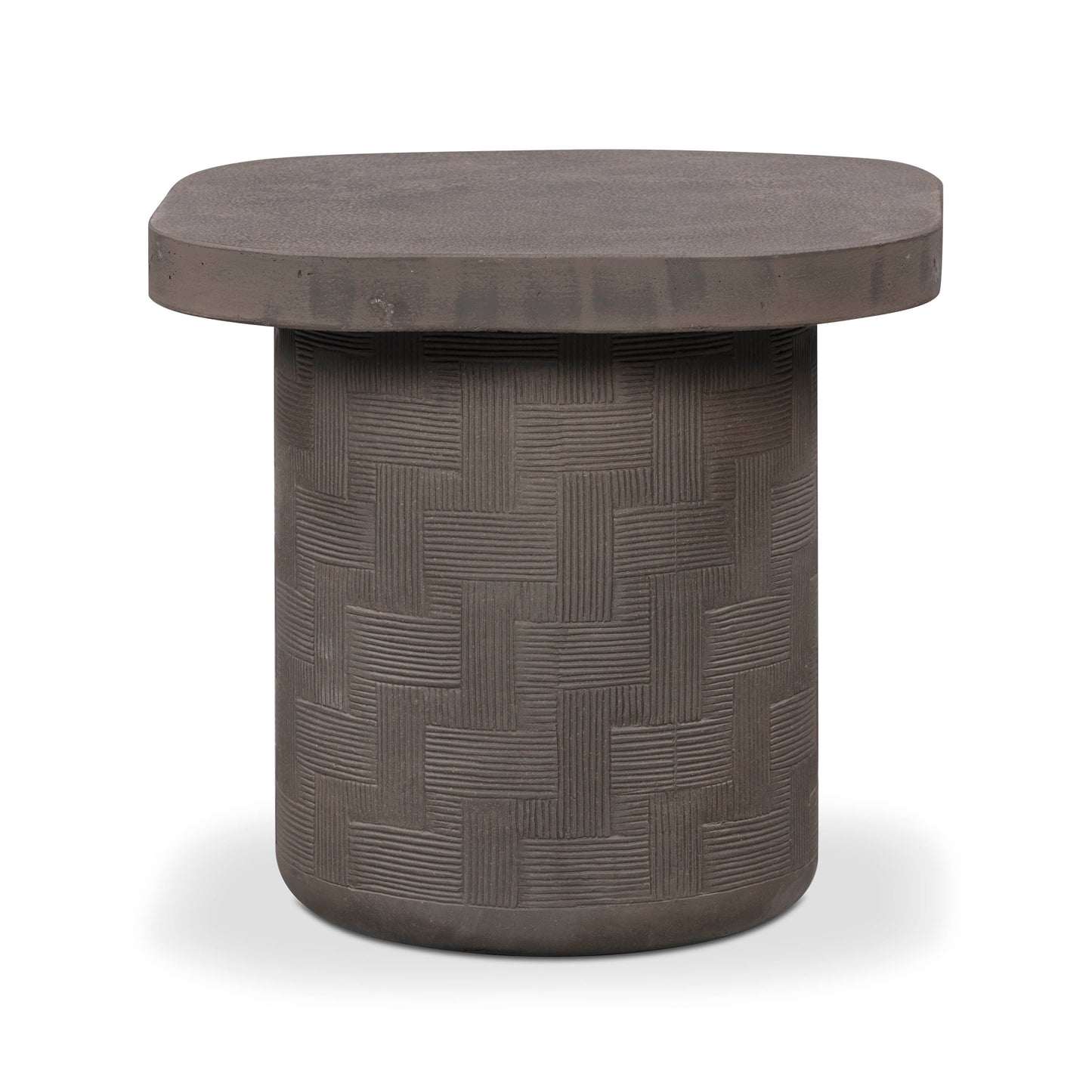 Suraya Indoor/Outdoor Concrete Side Table Dark Umber by Tov Furniture