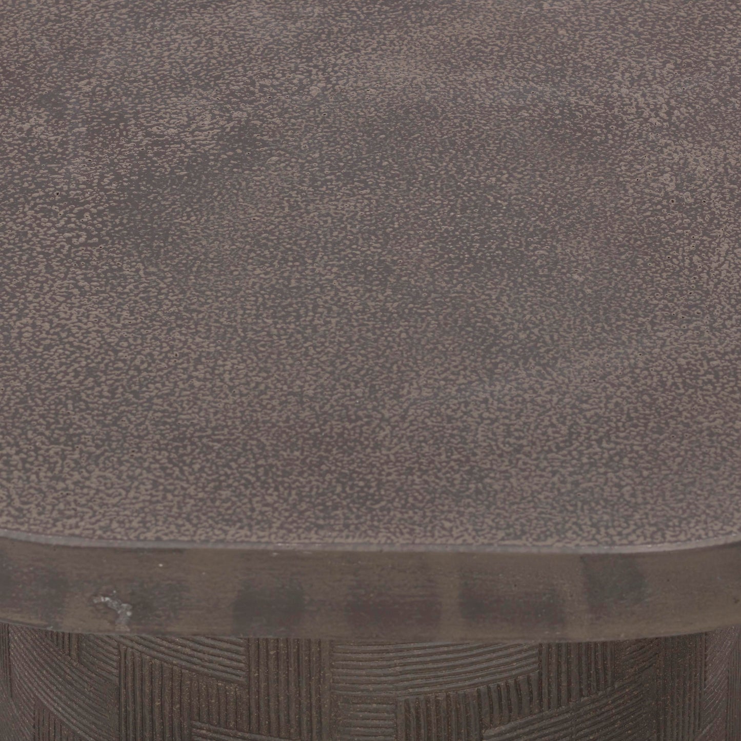 Suraya Indoor/Outdoor Concrete Side Table Dark Umber by Tov Furniture