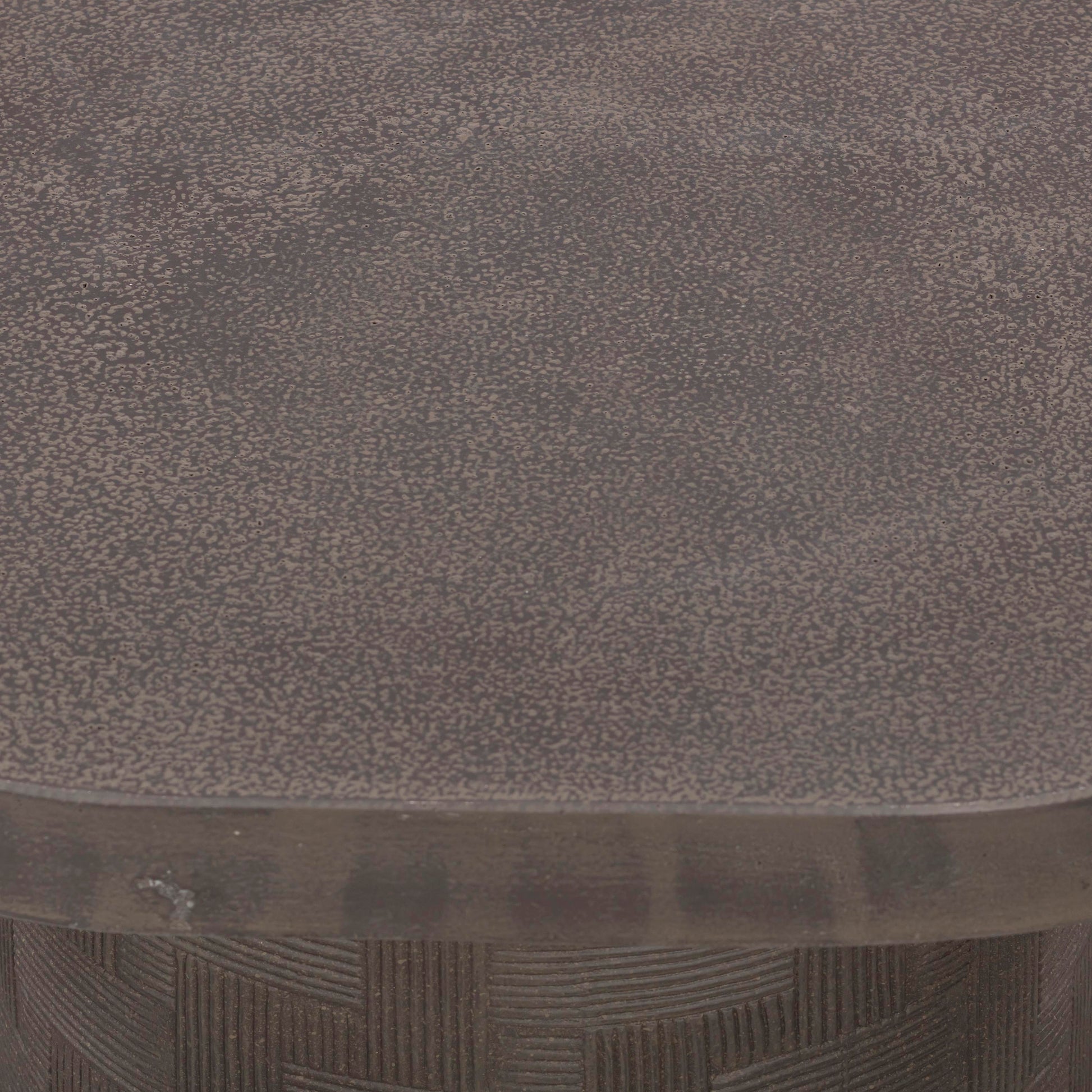Suraya Indoor/Outdoor Concrete Side Table Dark Umber by Tov Furniture