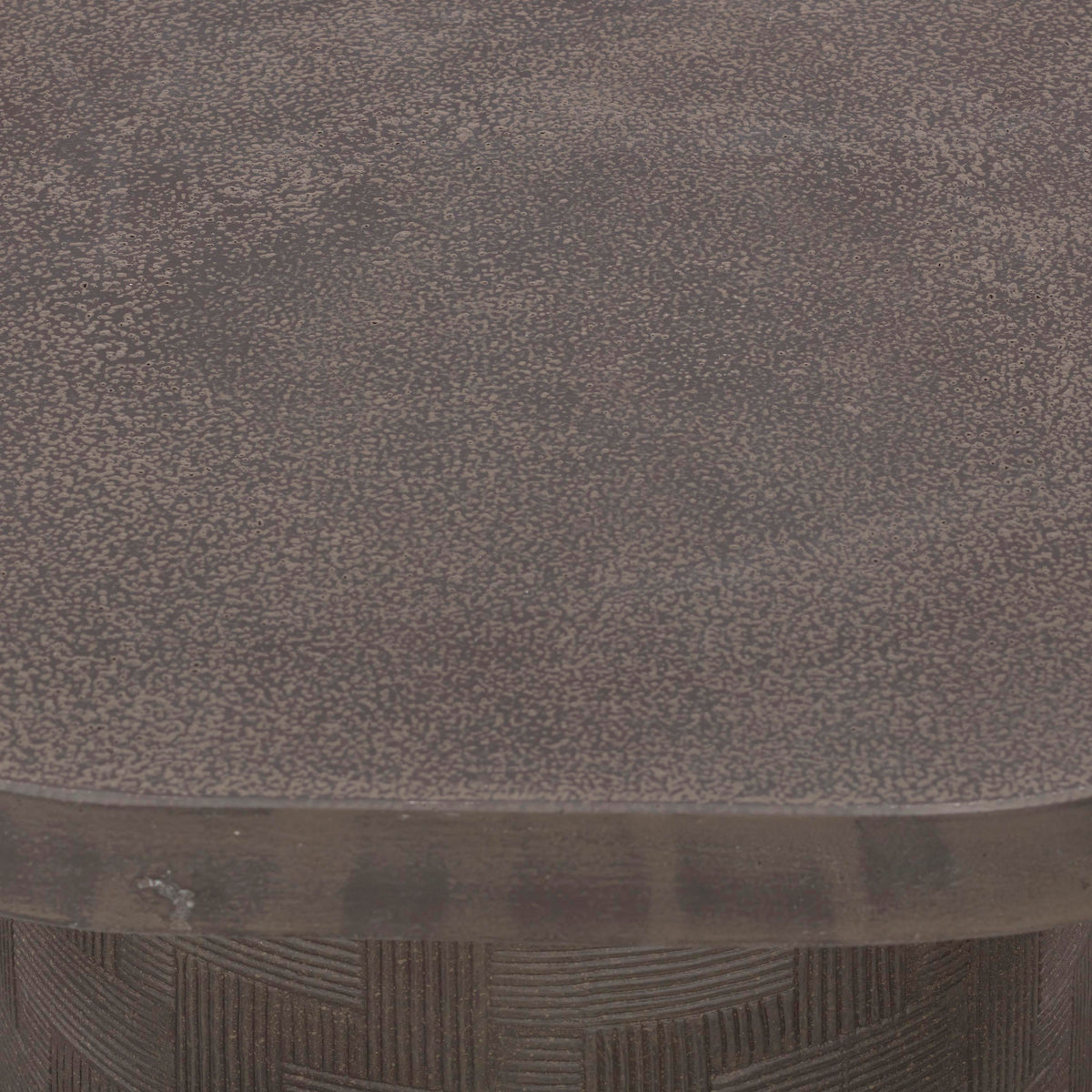 Suraya Dark Umber Concrete Side Table by TOV Furniture – photo 5 of 7