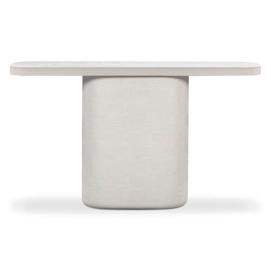 Suraya 55" Indoor/Outdoor Concrete Console Table Ivory by Tov Furniture